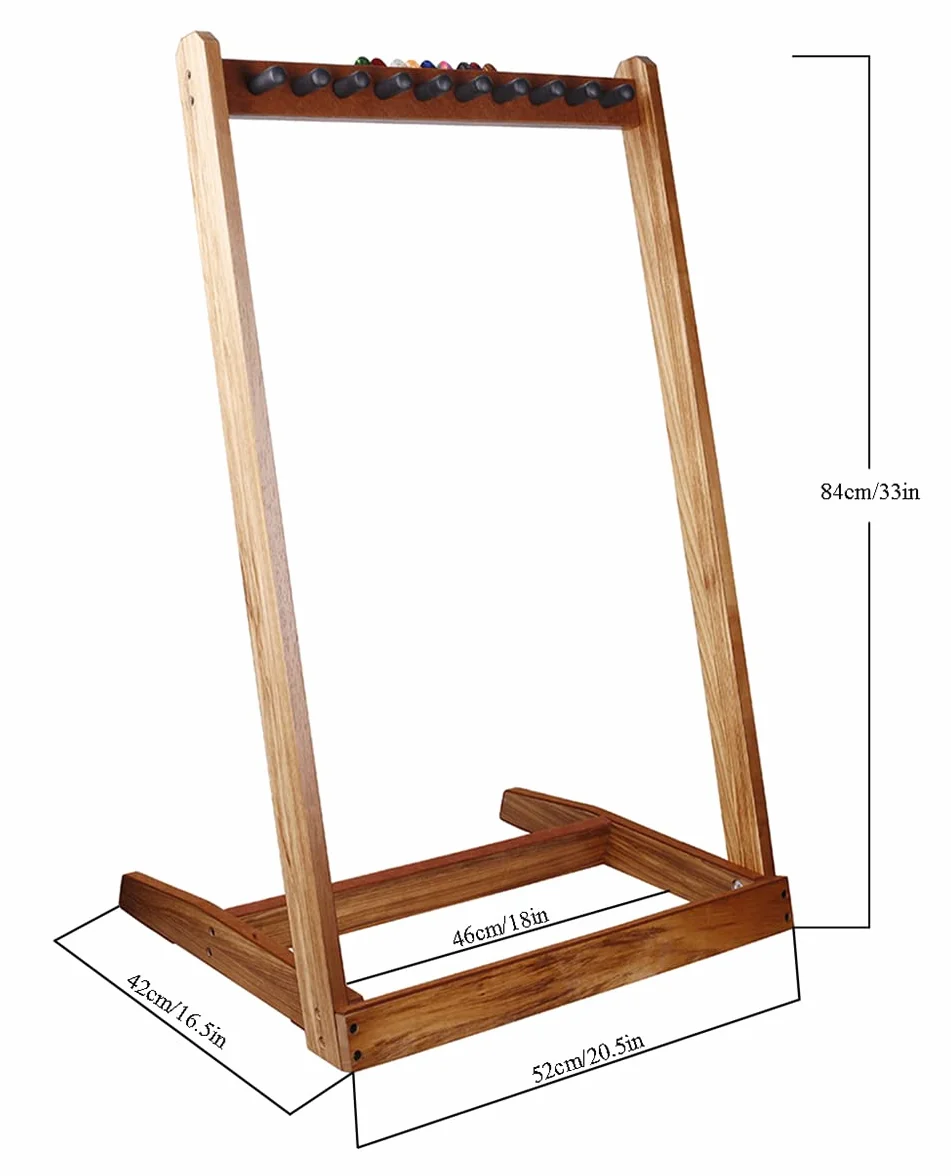 Soportes de Guitarra,HilerPunk Soportes de Guitarra de Madera Múltiple,Soporte de Guitarra de Suelo con Ranura para Púas de Fieltro y Estacas de Madera de Espuma Ajustables,para Casa o Estudio