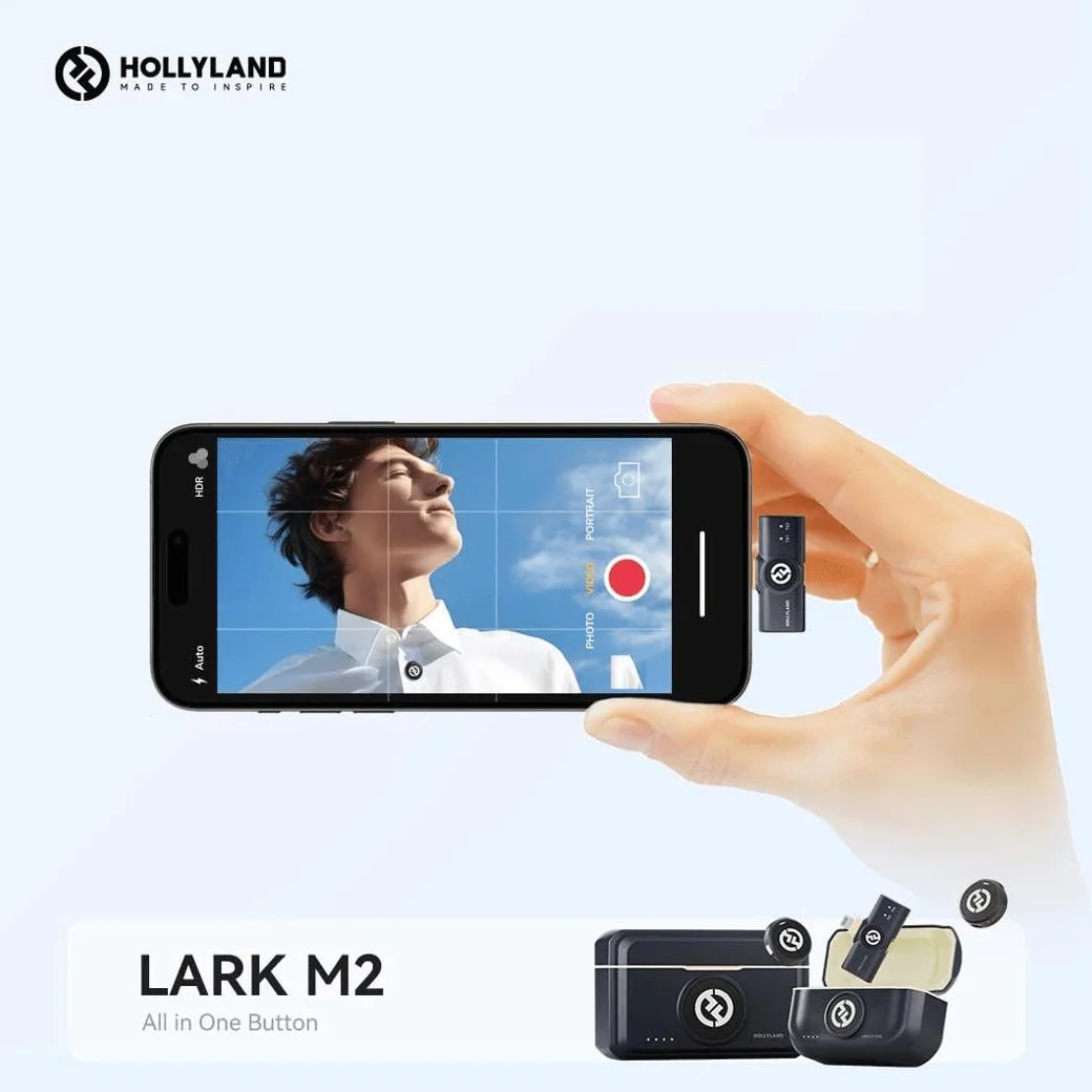 Hollyland Lark M2 L Microphone Lavalier pour iPhone/iPad