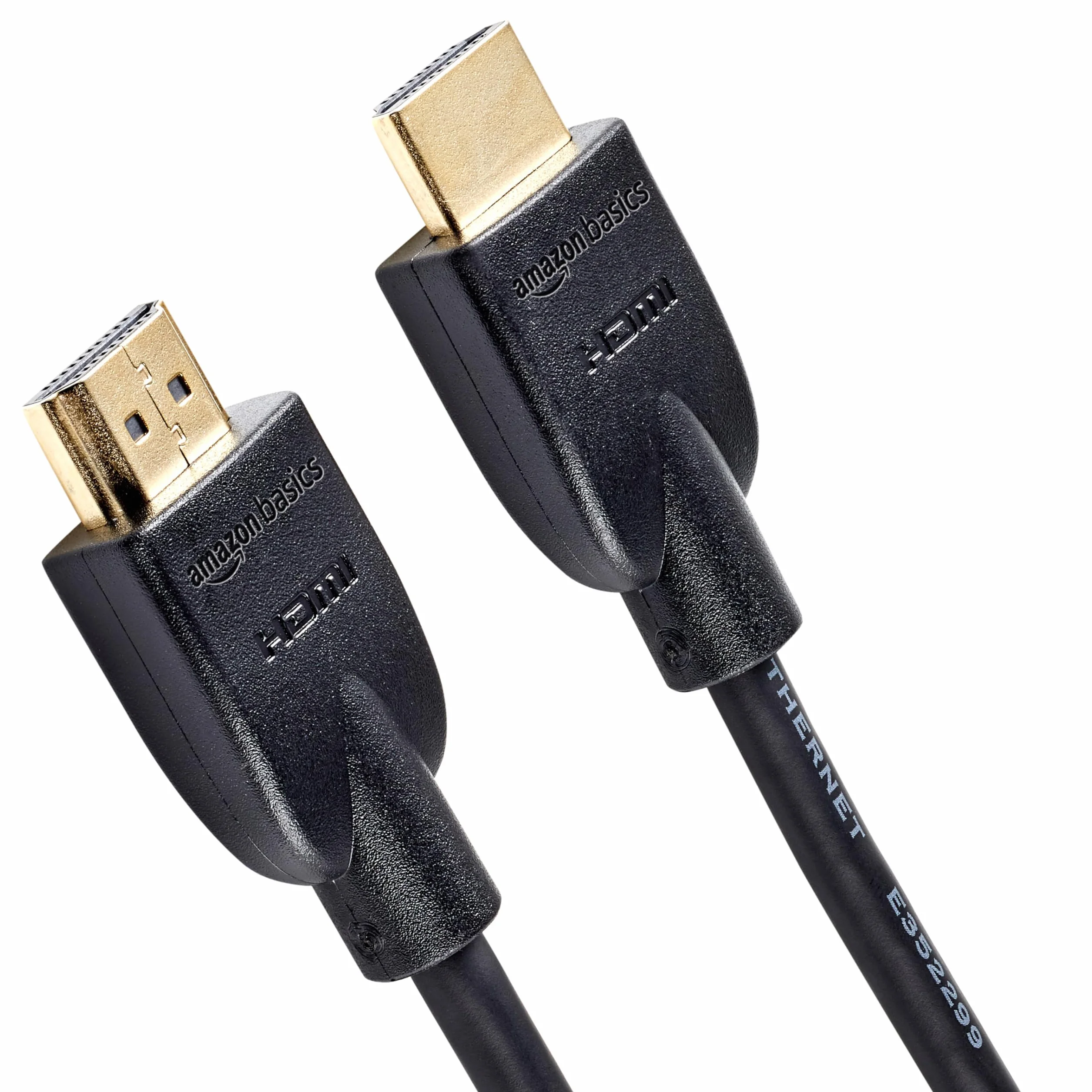 Amazon Basics Cable HDMI 4K 1.8m Alta Velocidad 18 Gbps con Ethernet 4K@60Hz 2160p Negro