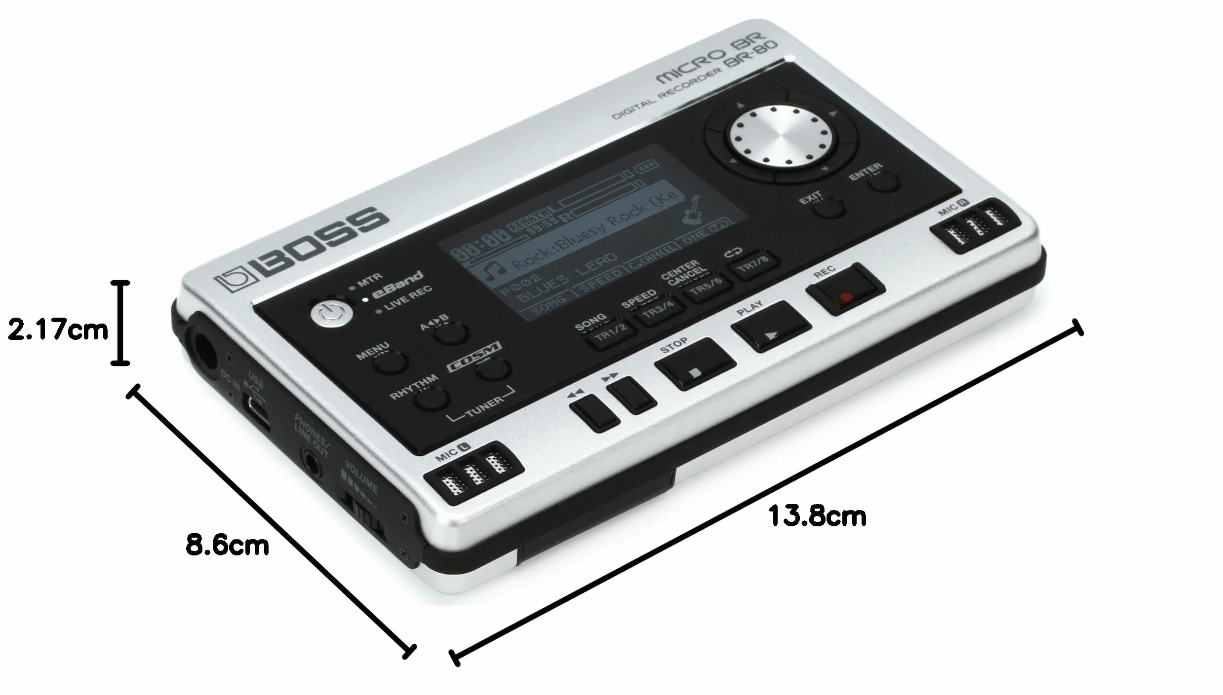 Grabadora Digital portátil Roland BR-80 — Micro estéreo Integrado y multiefectos