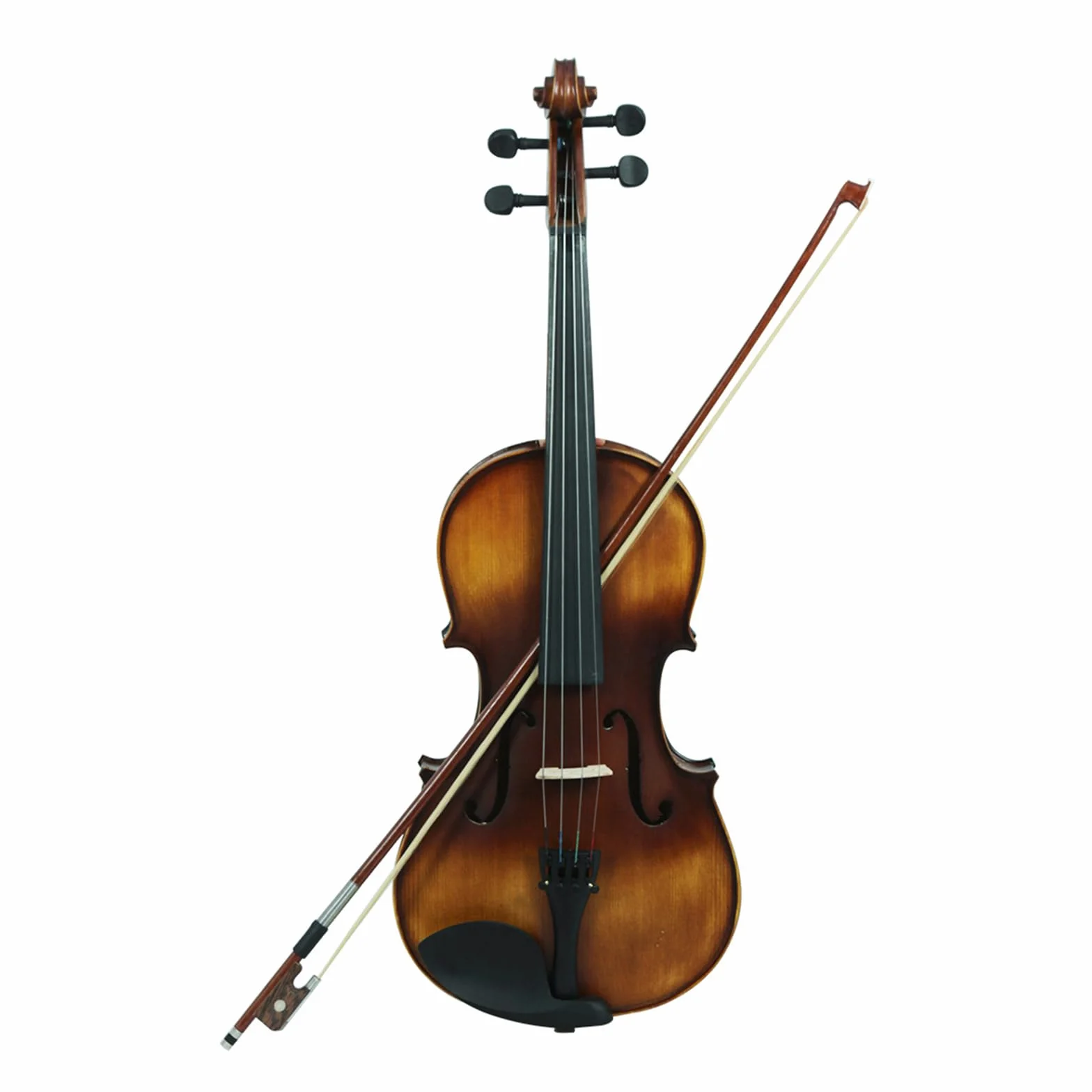 Viola de madera pulida a mano con lazos profesional 4/4 vintage mate para práctica y actuaciones