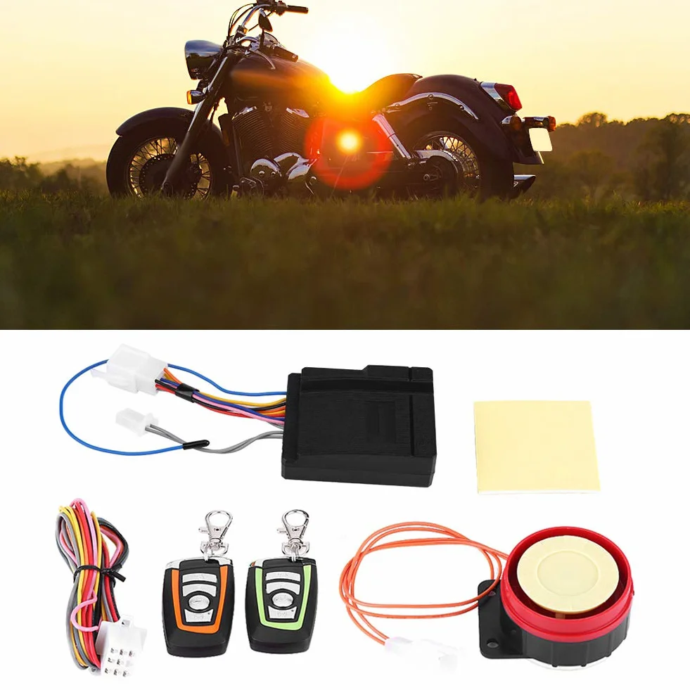 Sistema de Alarma para Motocicleta, Alarma inalámbrica para Bicicleta con Control Remoto, Resistente al Agua, Volumen Alto, Sistema de Alarma de Seguridad antirrobo para Motocicleta, Control Remoto