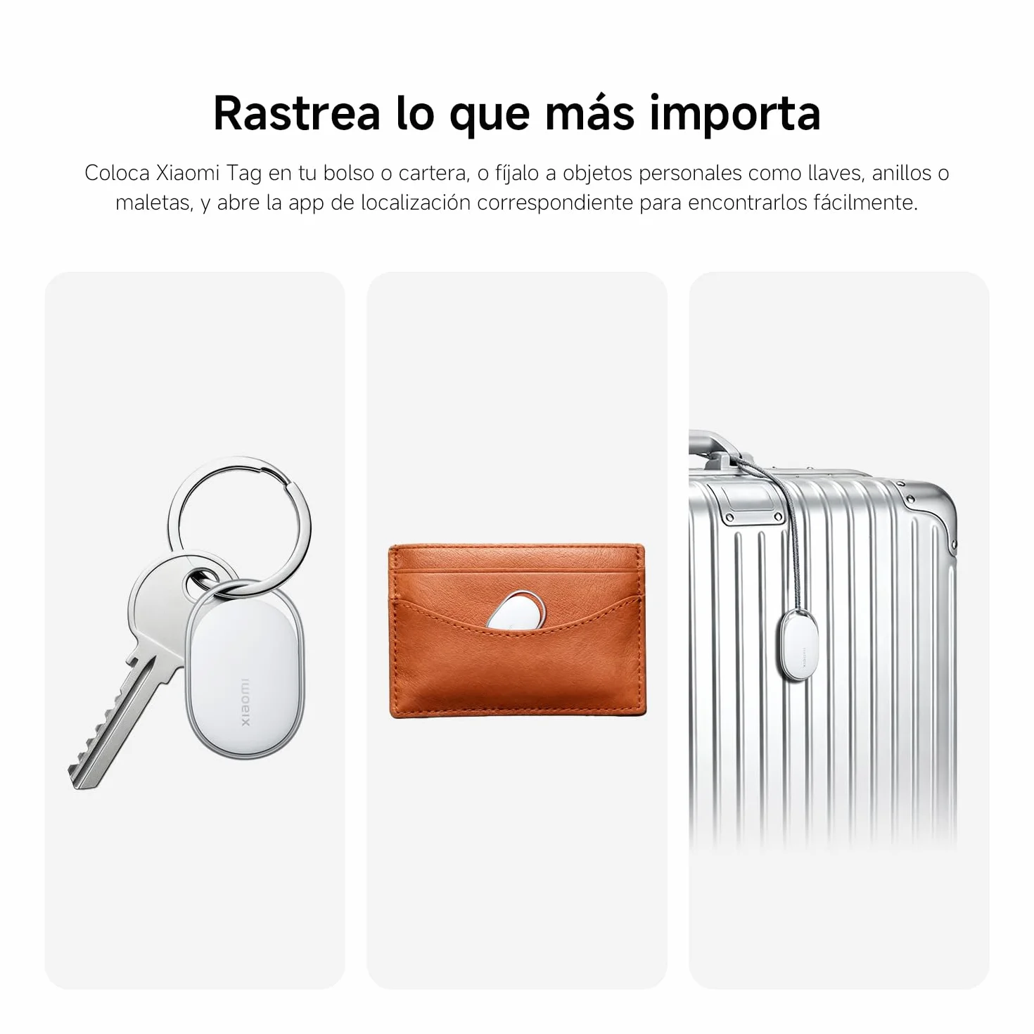 Xiaomi Smart Tag, Compatible con Apple Find My y Google Android Find Hub, localizador, buscador para Equipaje/Bolsos/Carteras/Mascotas, IP67, batería con más de 1 año de autonomía, Pack de 1