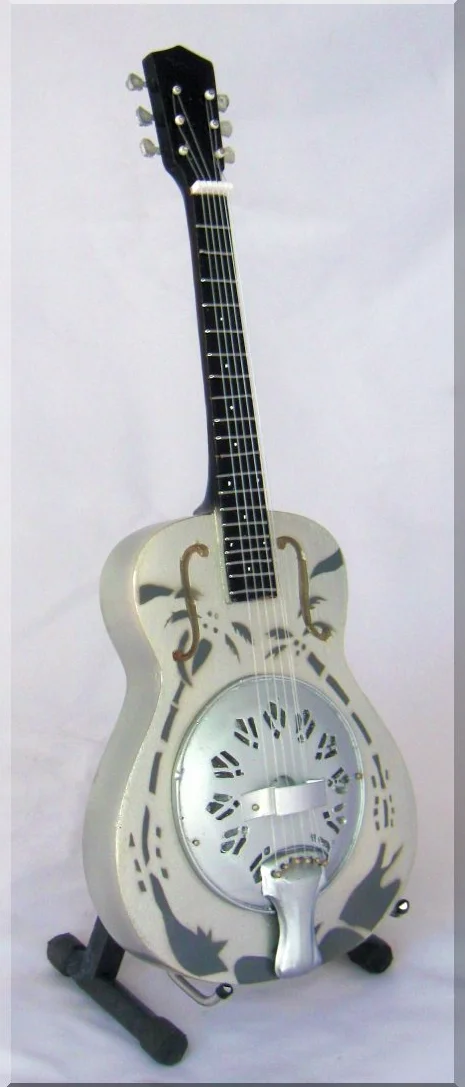 ARTSTUDIO35 Guitarra Miniatura Resonator Dobro Sunburst 6 Strings Acero Fijo