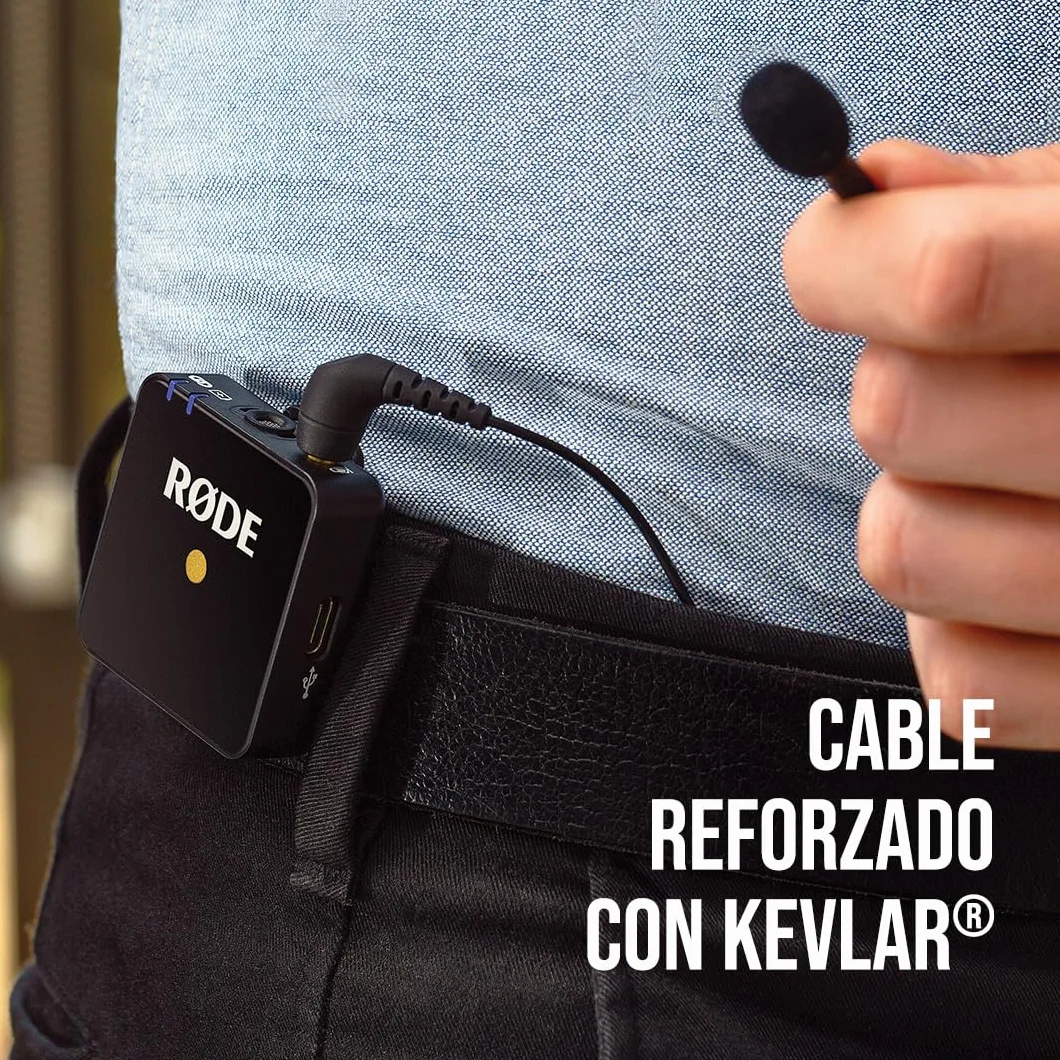 Lavalier GO de RØDE - Micrófono de solapa profesional para aplicaciones de broadcast, filmaciones, creación de contenidos y grabación de voz en localizaciones y en estudio, en color negro