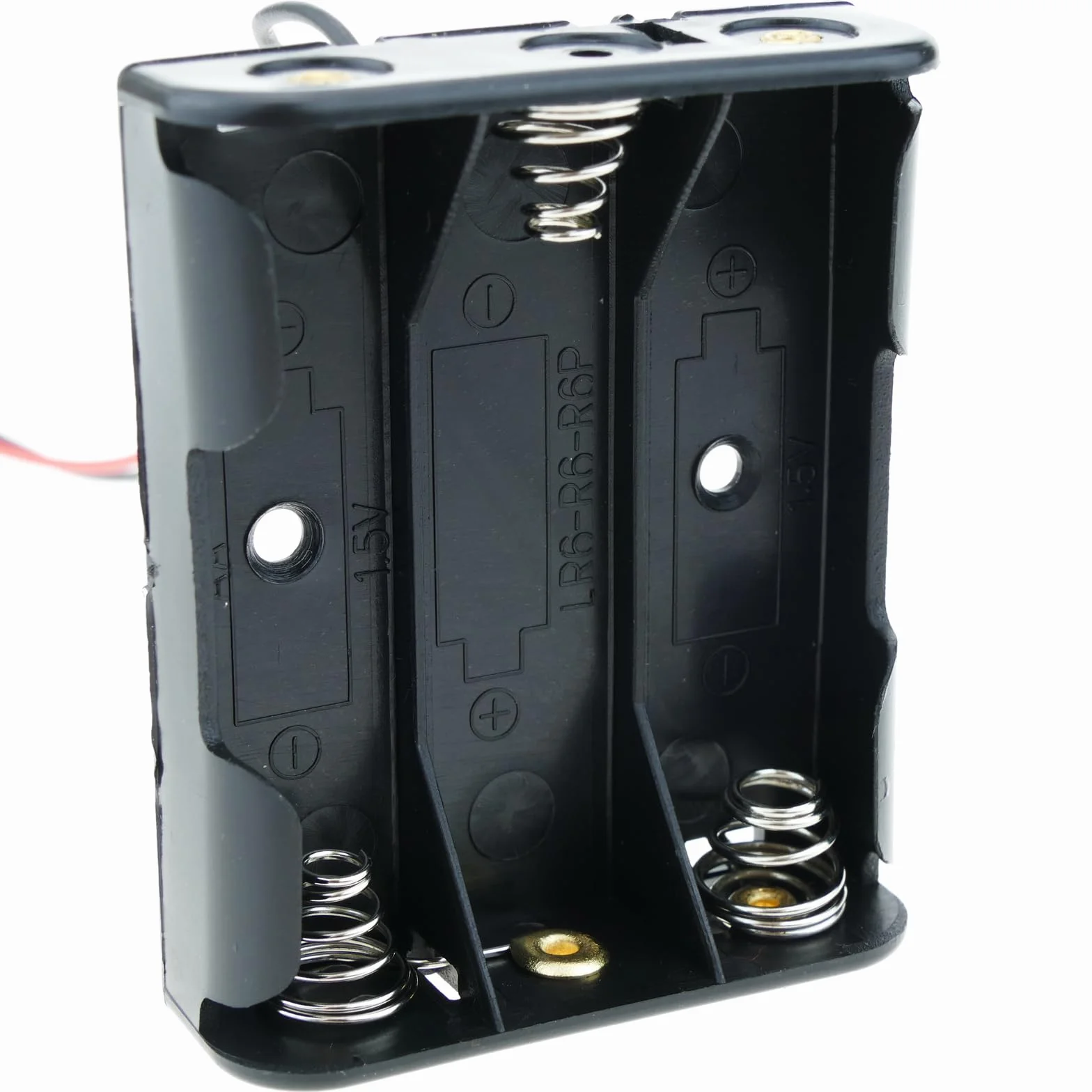 BeMatik - Portapilas para 3 Pilas LR6 AA 1.5V