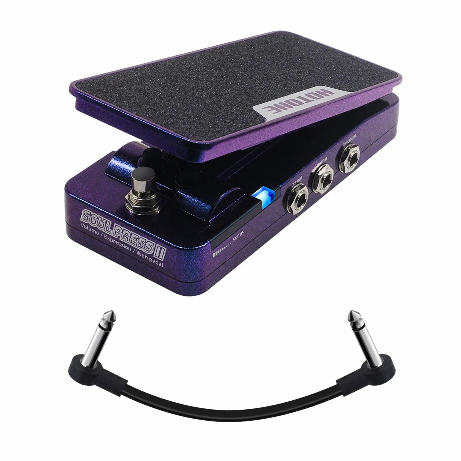 HOTONE Wah Volumen activo Expresión pasiva Pedal de efectos de guitarra conmutable 4 en 1 con pedal de efectos de guitarra visible Soul Press II