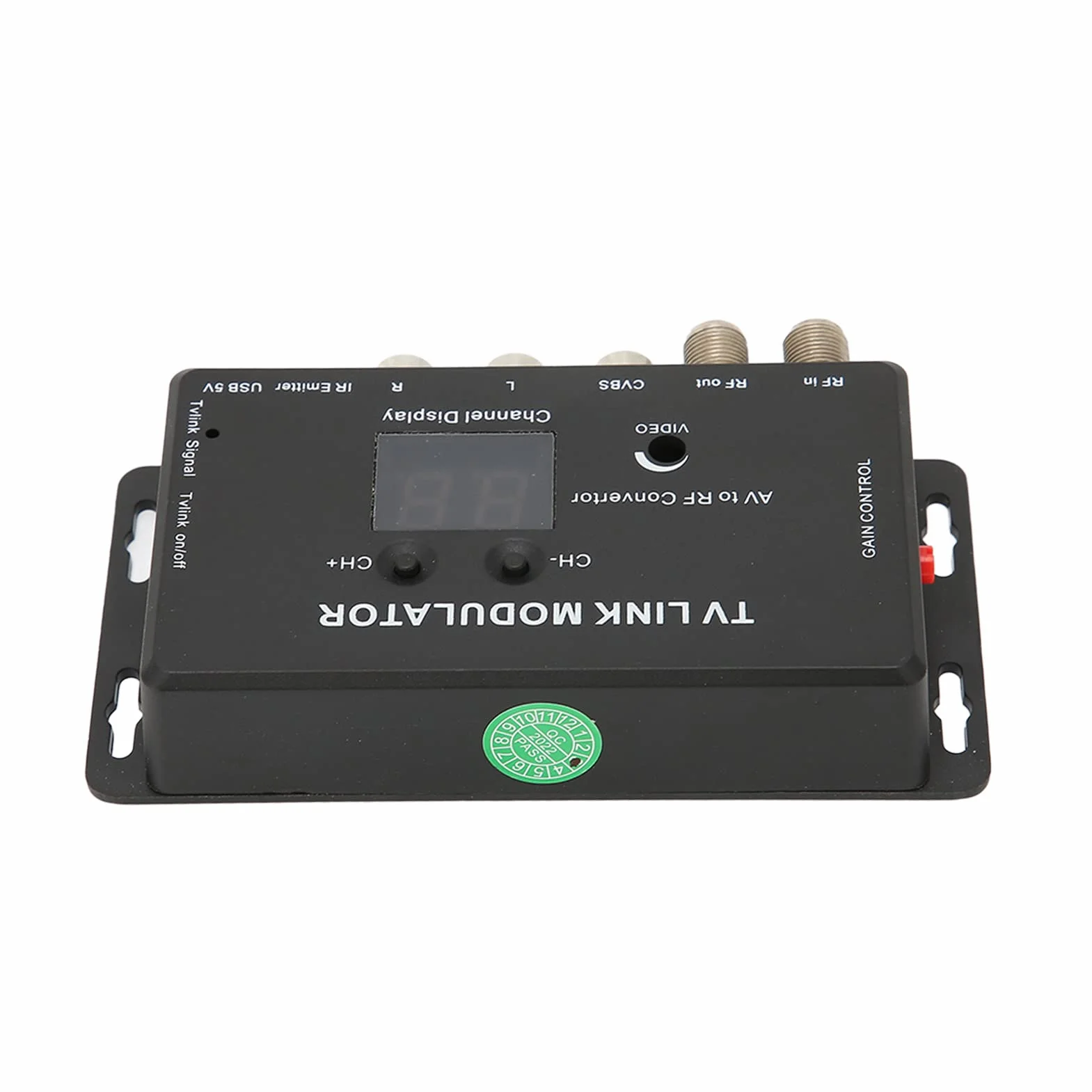Sxhlseller Caja Convertidora de TV Digital para TV Analógica, Convertidor Doméstico UHF Electrónico Multifuncional, Modulador de Enlace de TV Compatible con Ganancia de Salida Ajustable PAL/NTSC