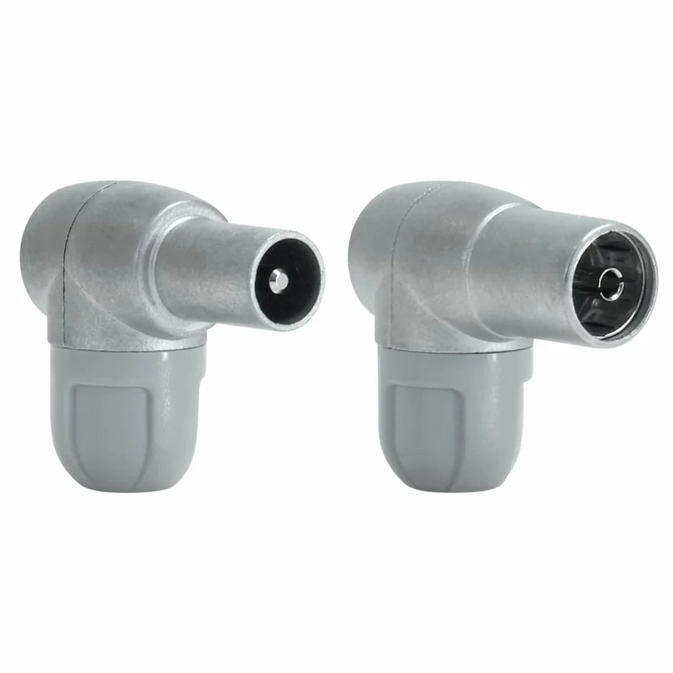 TELEVÉS Conectores CEI acodado blindado coaxial 6,9mm Pack 3 Macho + 3 Hembra Modelo 4130 4131
