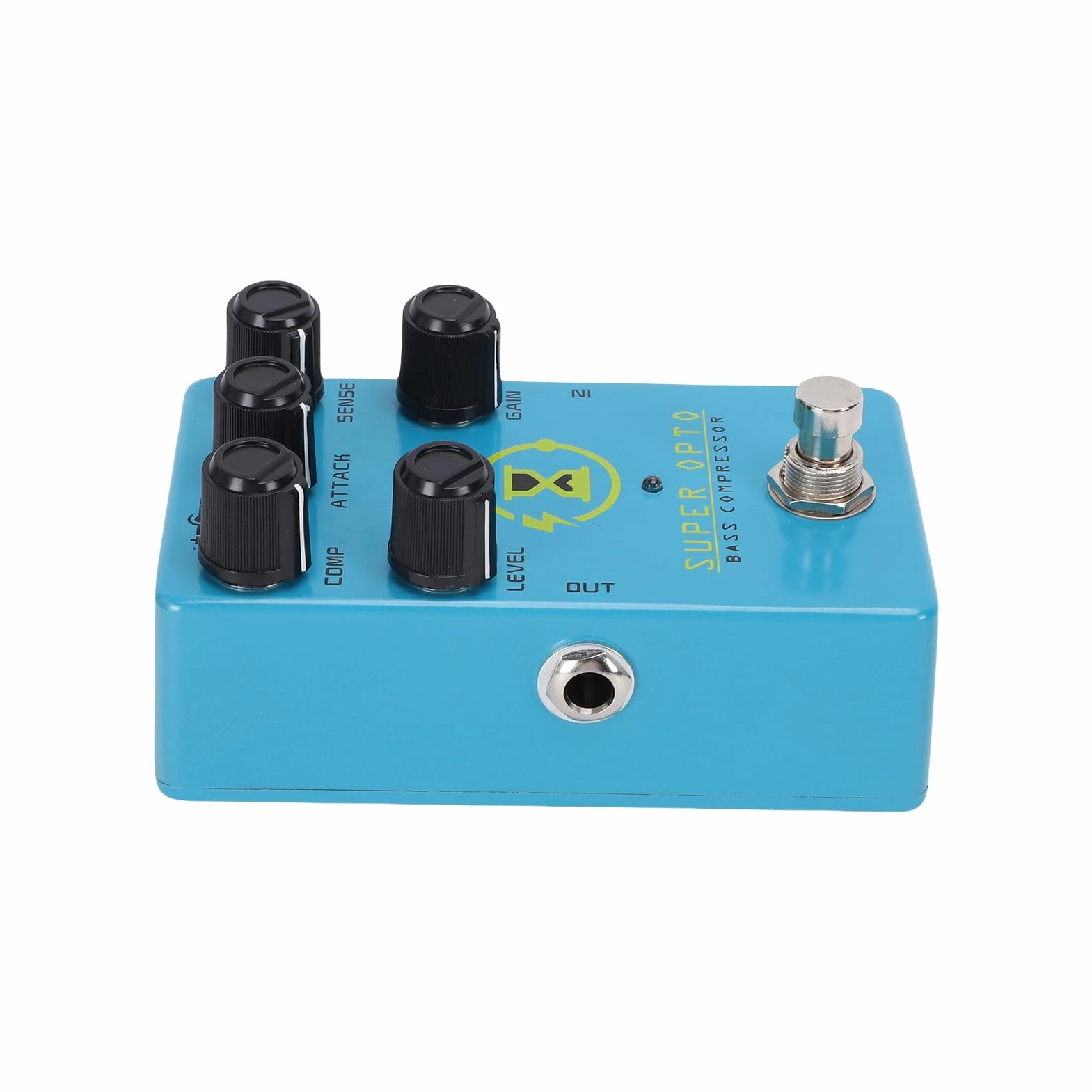 CHICIRIS Pedal Compresor, Diseño óptico de Aleación Azul, Bypass Verdadero para Sostenido de Graves Mejorado y Control Dinámico para Bajistas Eléctricos