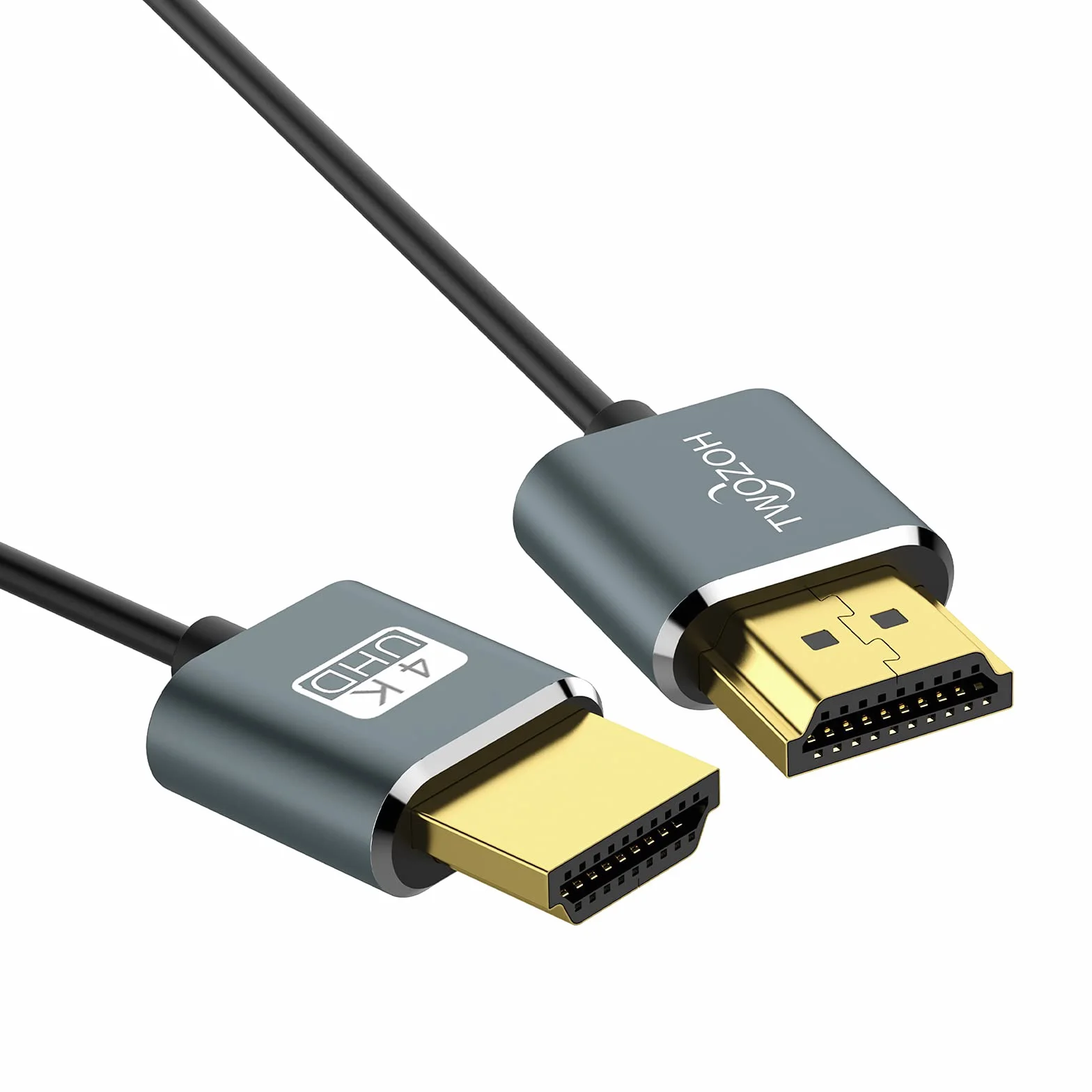 Twozoh Cable HDMI Flexible y Delgado 0,5M 2 Unidades, Cable HDMI Ultrafino compatible con alta velocidad 4K&60Hz 18Gbps 2160P/1080P