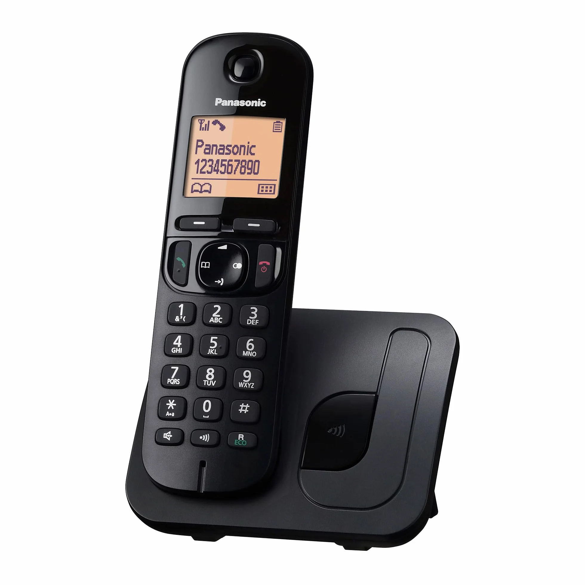 Panasonic KX-TGC210 Teléfono fijo inalámbrico LCD Identificador de llamadas Agenda 50 números Negro