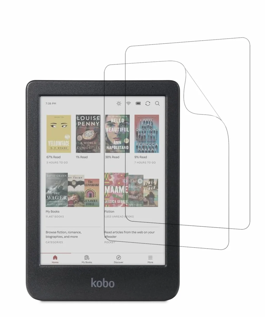 claro 3 protectores de pantalla para Kobo Clara Colour BW 2E eReader 6" antirreflejos