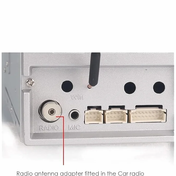 AUTOZOCO Adaptador de Antena para Coche ISO a DIN, Convertidor Universal 4 cm