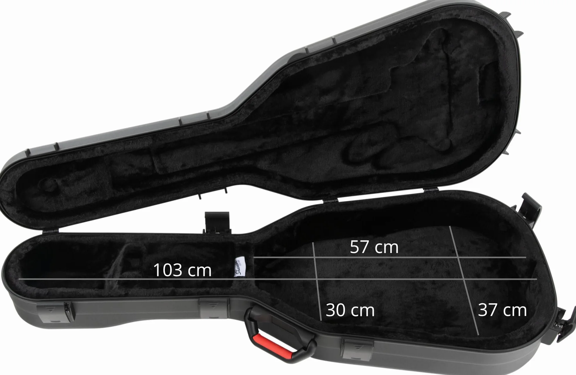 Shaman Estuche para Guitarras Clásicas KGPC-5122BK Negro - De Polipropileno Resistente - Forrado con Felpa Negra - Cerrado con 6 Cierres de presión - Compatible con Guitarras clásicas tamaño 4/4
