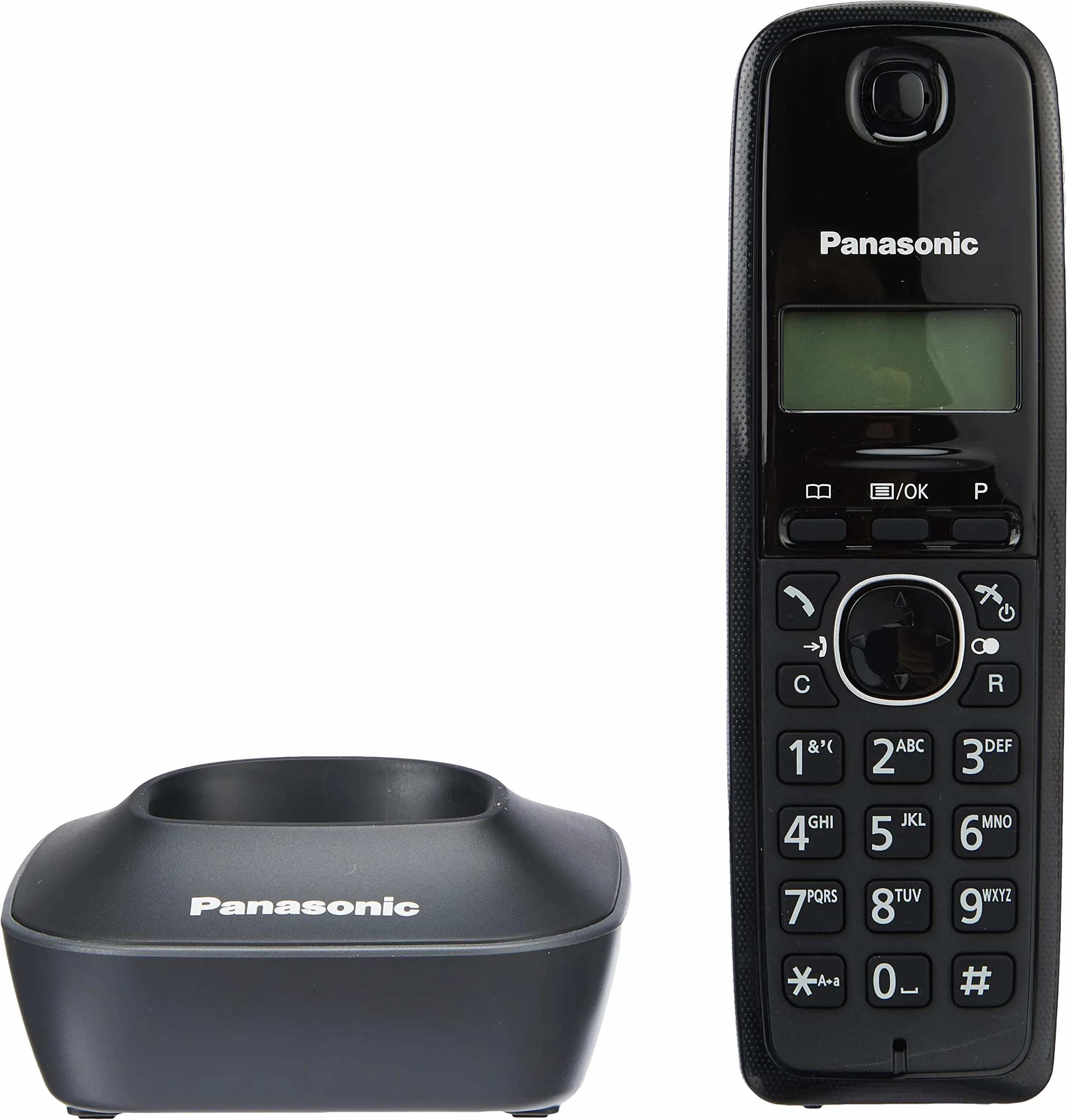 Panasonic KX-TG1612SP1 Teléfono Inalámbrico Digital DECT, Base y 2 Auriculares, Identificador Llamadas, LCD