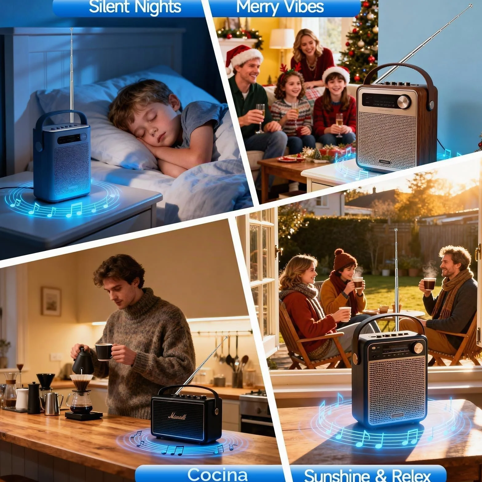 Bingfu Antena Radio FM DAB Telescópica Interior 74cm 7 Secciones 2 Kit Compatible Yamaha Sherwood Pioneer Denon
