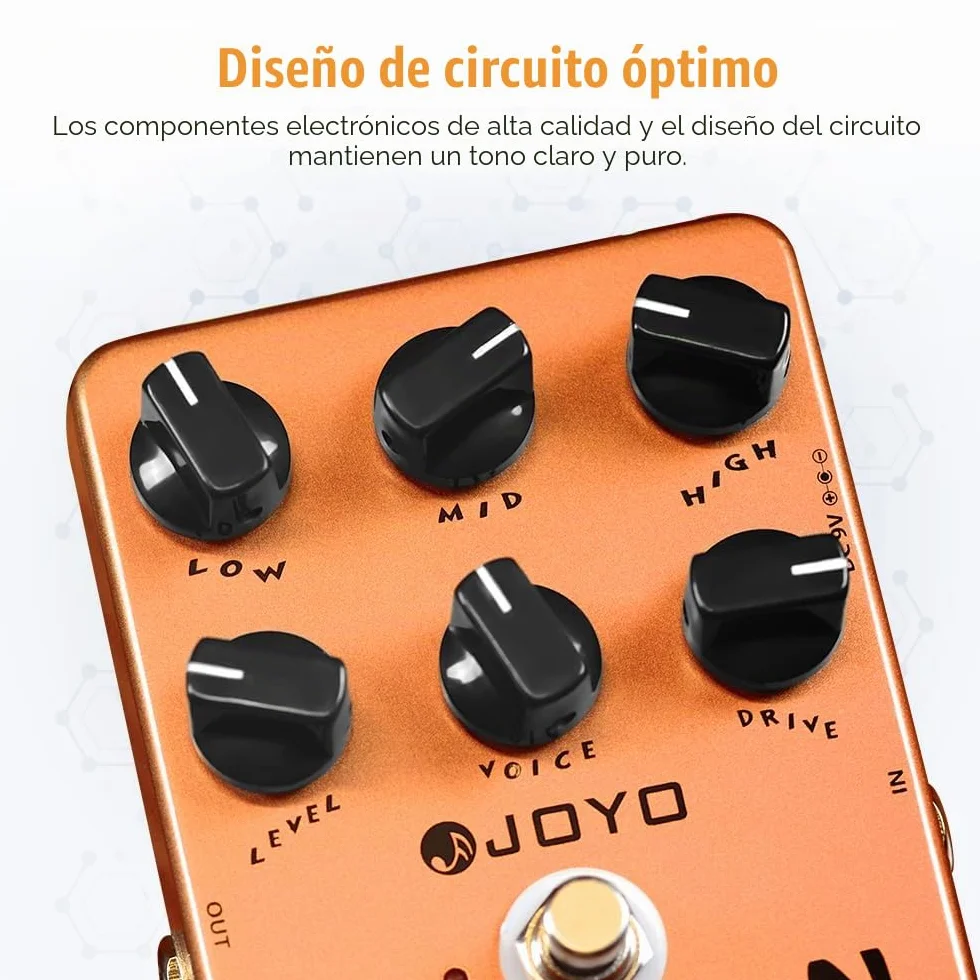 JOYO American Pedal de efecto de sonido funciona de limpio a impulsado y simula amplificadores para reproducir el sonido de 57 amplificador de lujo (JF14)
