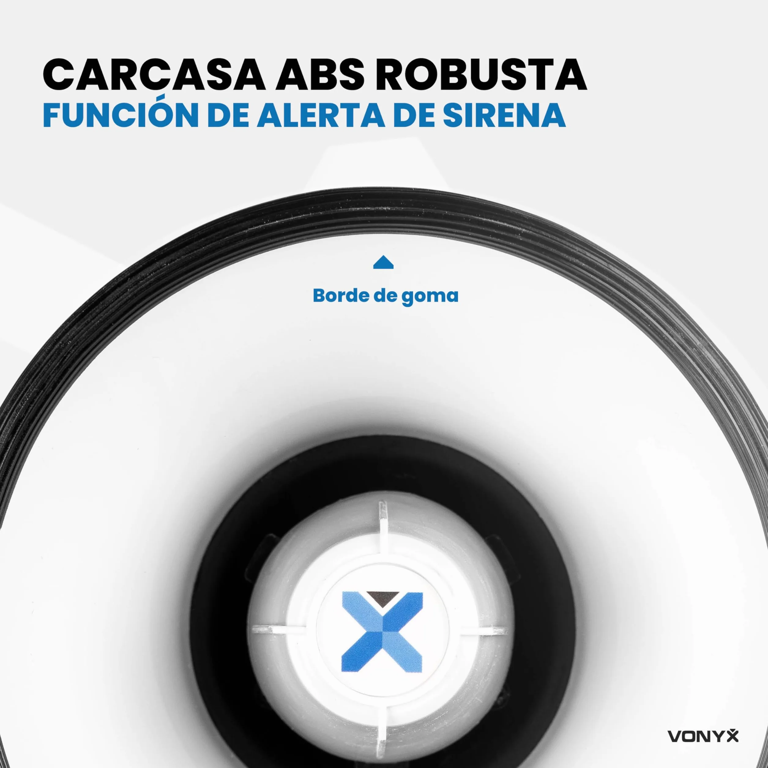 Vonyx MEG045 Megáfono Bluetooth de 45W, megáfono portátil con 1000m de Alcance, micrófono CB, Incluye función de grabación Digital, entradas USB/MicroSD/AUX, Sirena y batería Recargable