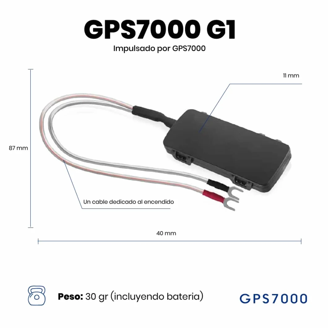 GPS7000-4G Localizador GPS de 2 Cables, Oculto para vehículos | 30 días de Servicio incluidos | Fácil autoinstalación | Tras los 30 días Puede suscribirse voluntariamente | Sin Cargos Ocultos