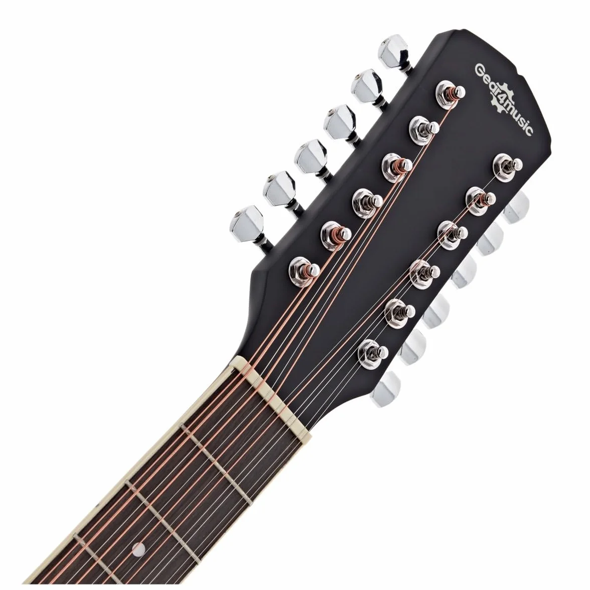 Guitarra Electroacústica Dreadnought de 12 Cuerdas de Gear4music Negro
