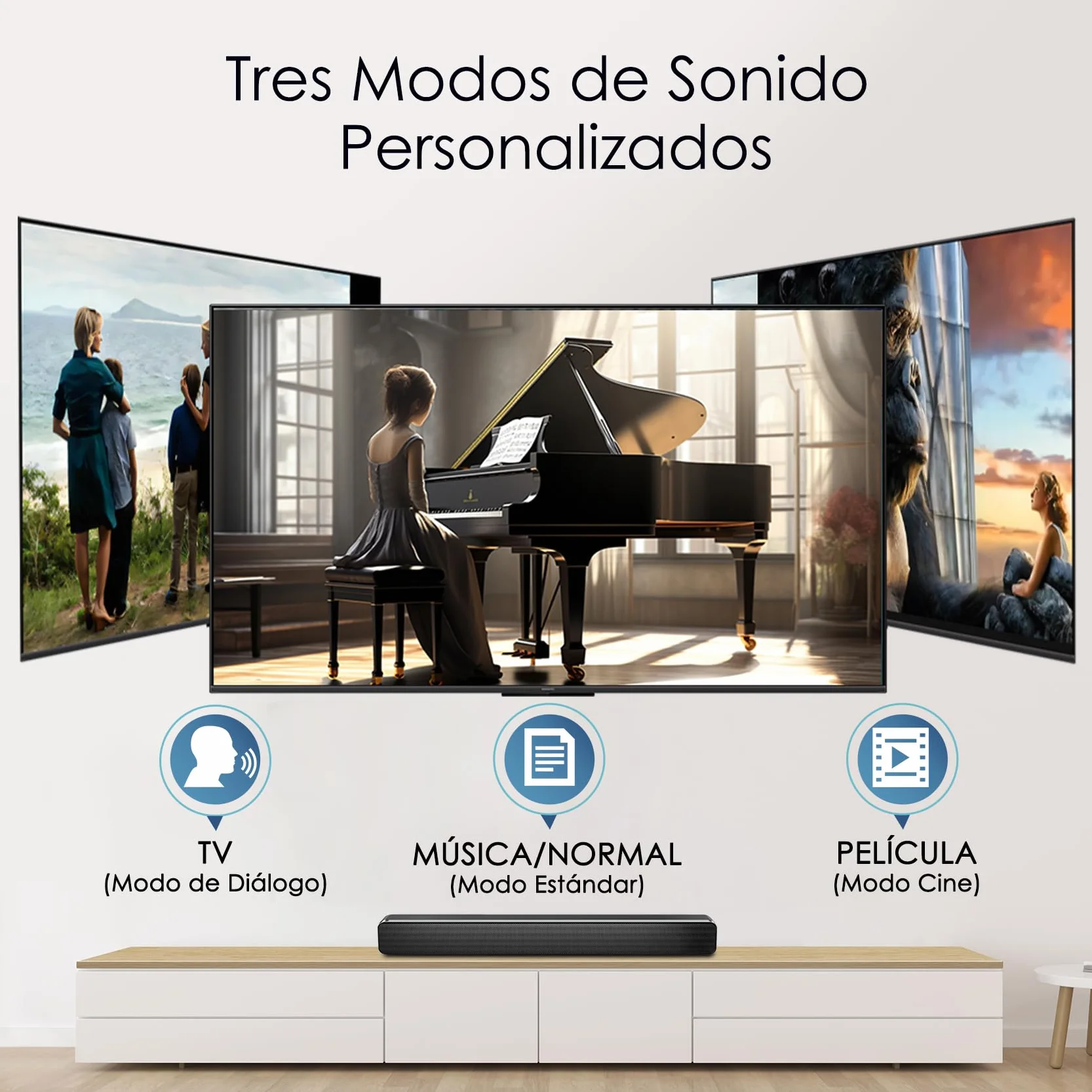SIMOLIO Auriculares para TV con Tres Modos de Audio, Auriculares Inalámbricos Bluetooth Duales con Volumen Amplificado para Personas Mayores, Sin Retrasos, Modo TV y Bluetooth, 164 Pies/50 Metros