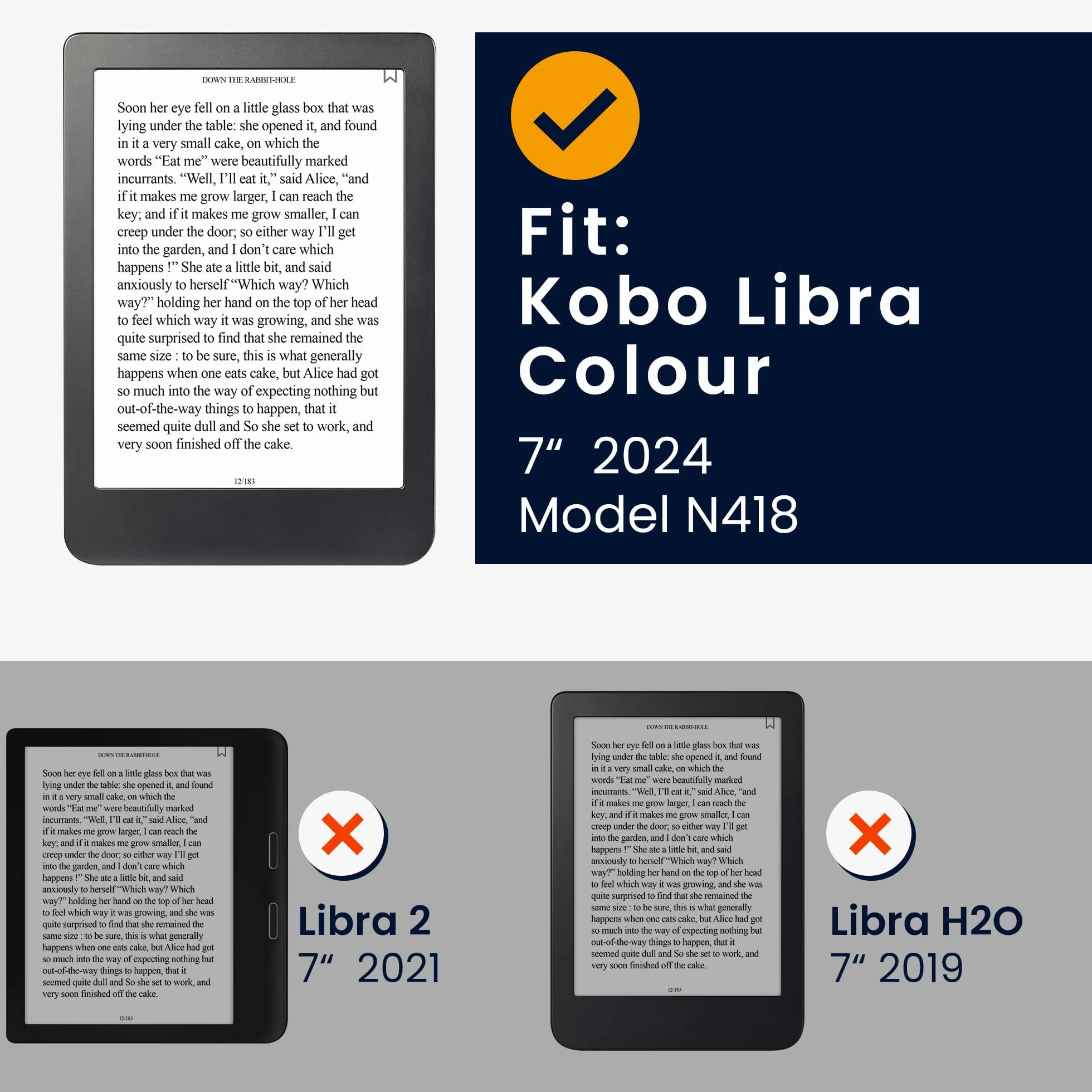 kwmobile Carcasa Compatible con Kobo Libra Colour Funda - Funda con Tapa y Cierre magnético de Cuero sintético - Érase una Vez