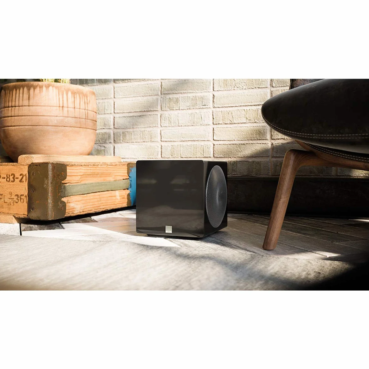SVS Subwoofer microsellado 3000 con Controladores duales Totalmente Activos de 8 Pulgadas (Piano Negro Brillante)