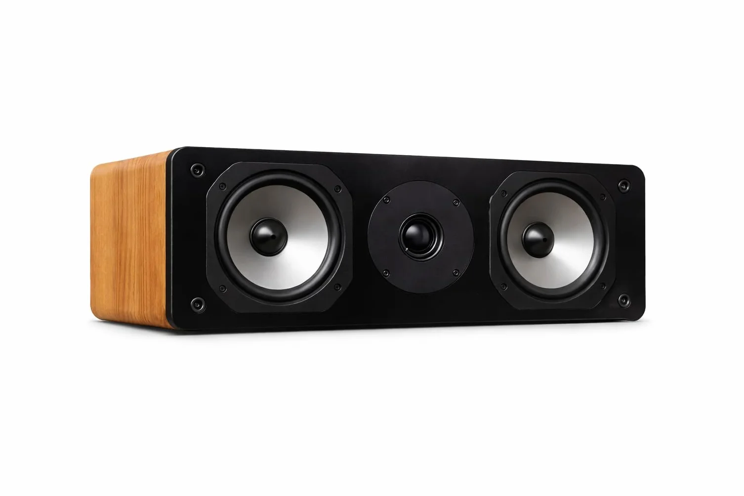 Dynavoice Challenger C-5 Roble Natural Altavoz Central Pasivo 2 Vías 120W 8 Ohm Doble Woofer 5,25 Pulgadas Tweeter 1 Pulgada Home Cinema HiFi Bass Reflex Trasero VESA 10x10