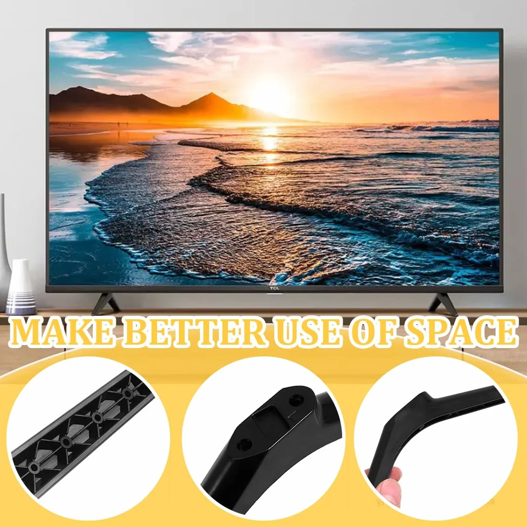 2 piezas Peana TV Universal Soporte de TV, Pies de Pedestal para TV con Tornillos, Patas de Repuesto para Base de Soporte de TV, Fácil Manejo para Base De Soporte TV Mesa 42 Pulgadas De TV Inteligente