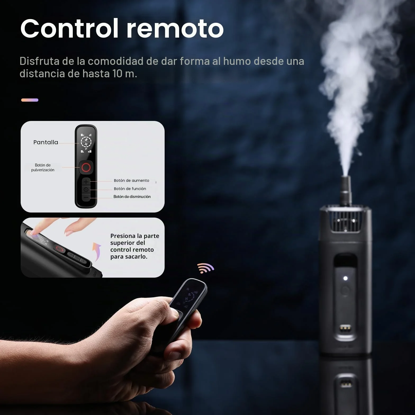 ULANZI FM01 FILMOG Ace - Máquina de humo portátil para fotografía, eventos al aire libre, fiestas, efectos de escenario, bodas, R001