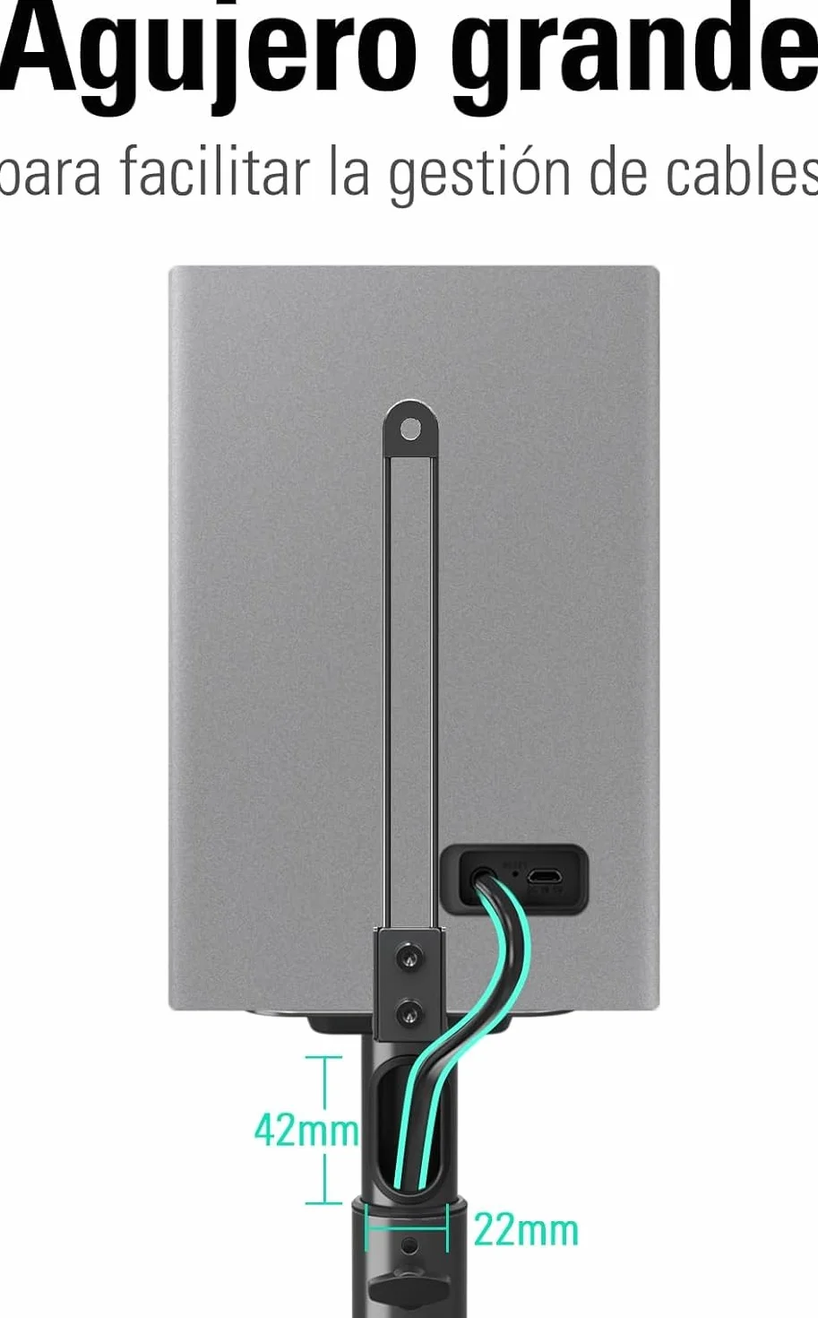 Mounting Dream Soporte de Altavoz Regulable para Satélites 5 kg, Juego de 2