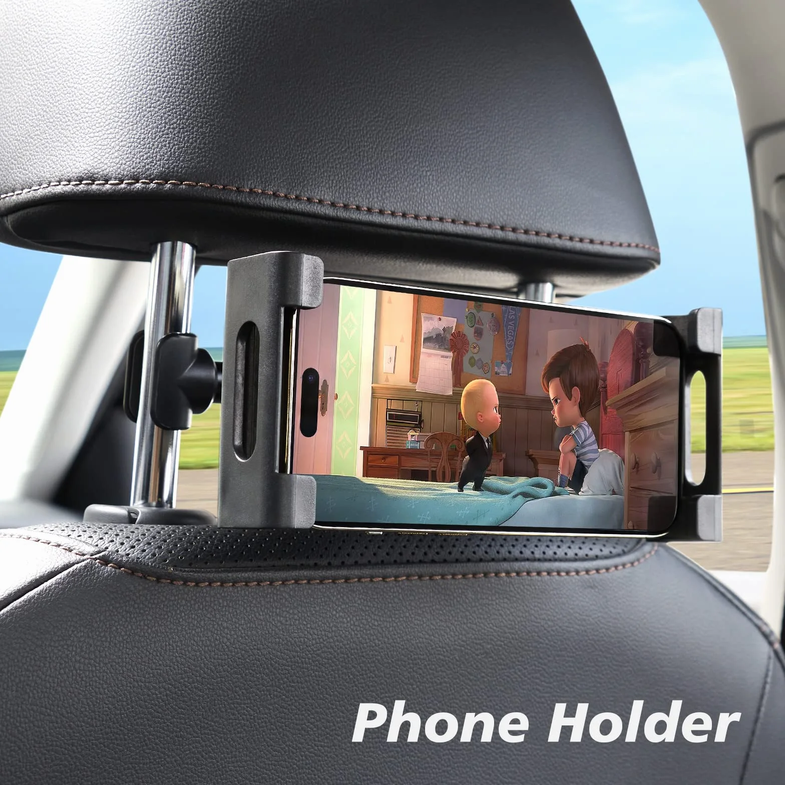 Soporte Tablet Coche Reposacabezas Pota Tablet Móvil del Asiento Trasero para Dispositivos de 4,7"-12,9" Giratorio en 360