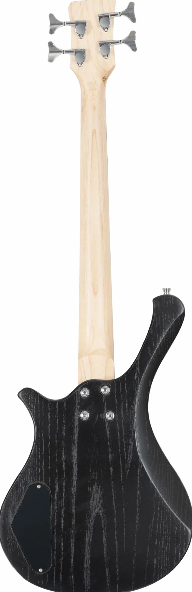 Rocktile TB-4 MBK Traveler Bajo Eléctrico 4 cuerdas viaje, 2 pastillas single coil. Incluye amplificador, funda, afinador, correa, soporte, cable y escuela. Negro Mate.
