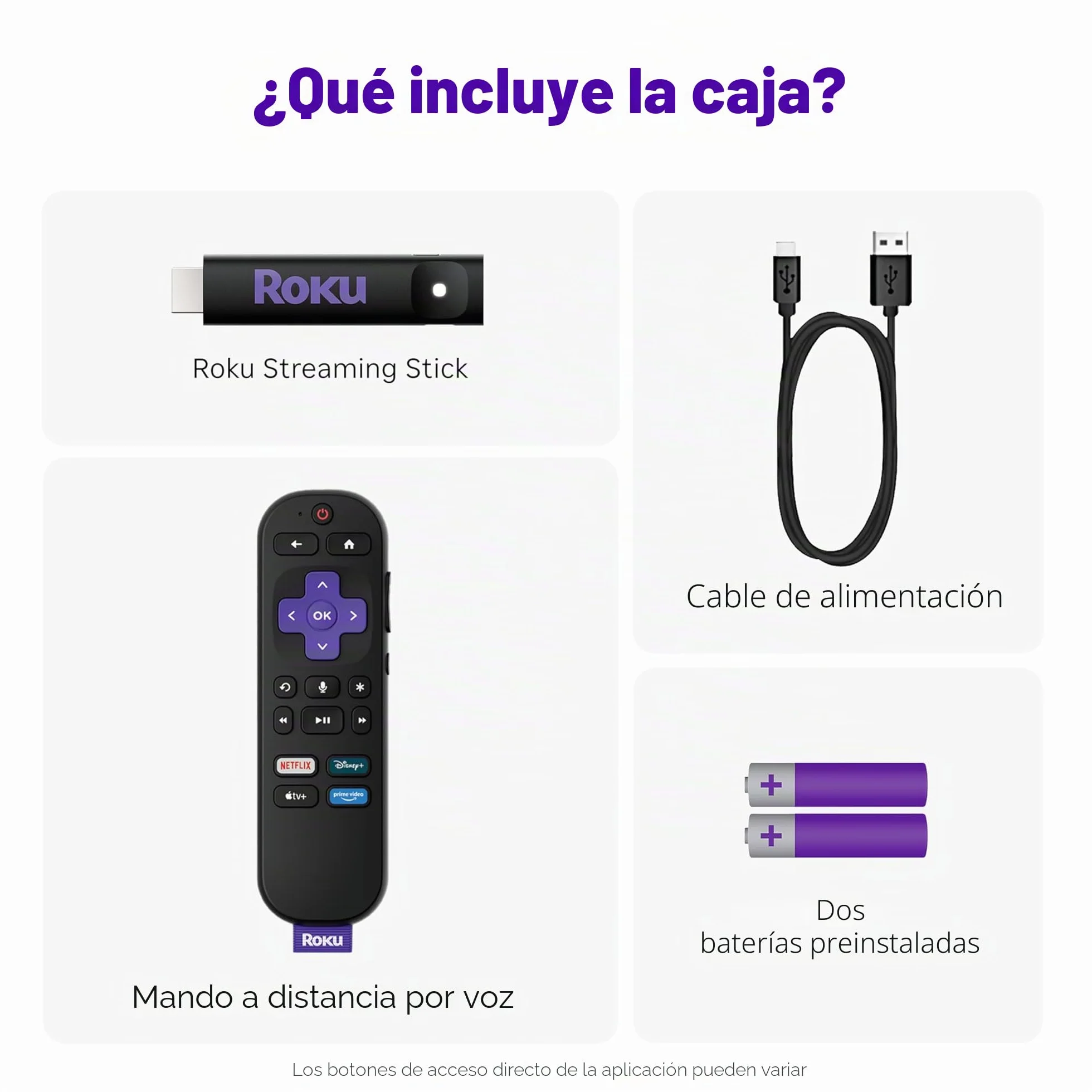 Roku Streaming Stick 2025 - Dispositivo de transmisión HD para TV con Control Remoto por Voz - TV Gratis y en Vivo