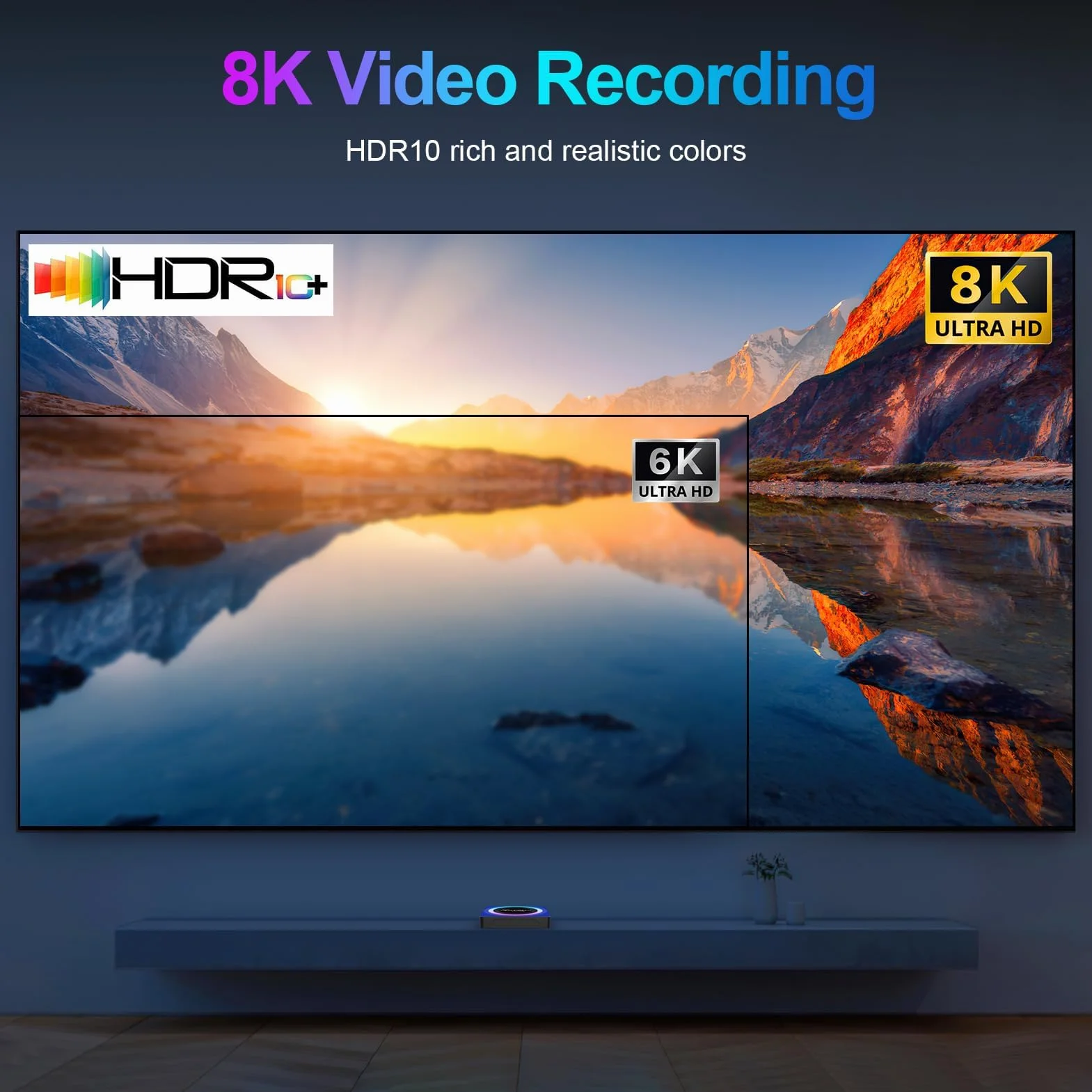 Android 13.0 TV Box, 4GB RAM 32GB ROM RK3528 Quad-Core Smart TV Box, supporto 2.4G / 5.0G Dual WiFi 6 BT 5.0，HDMI 8K Box TV Android