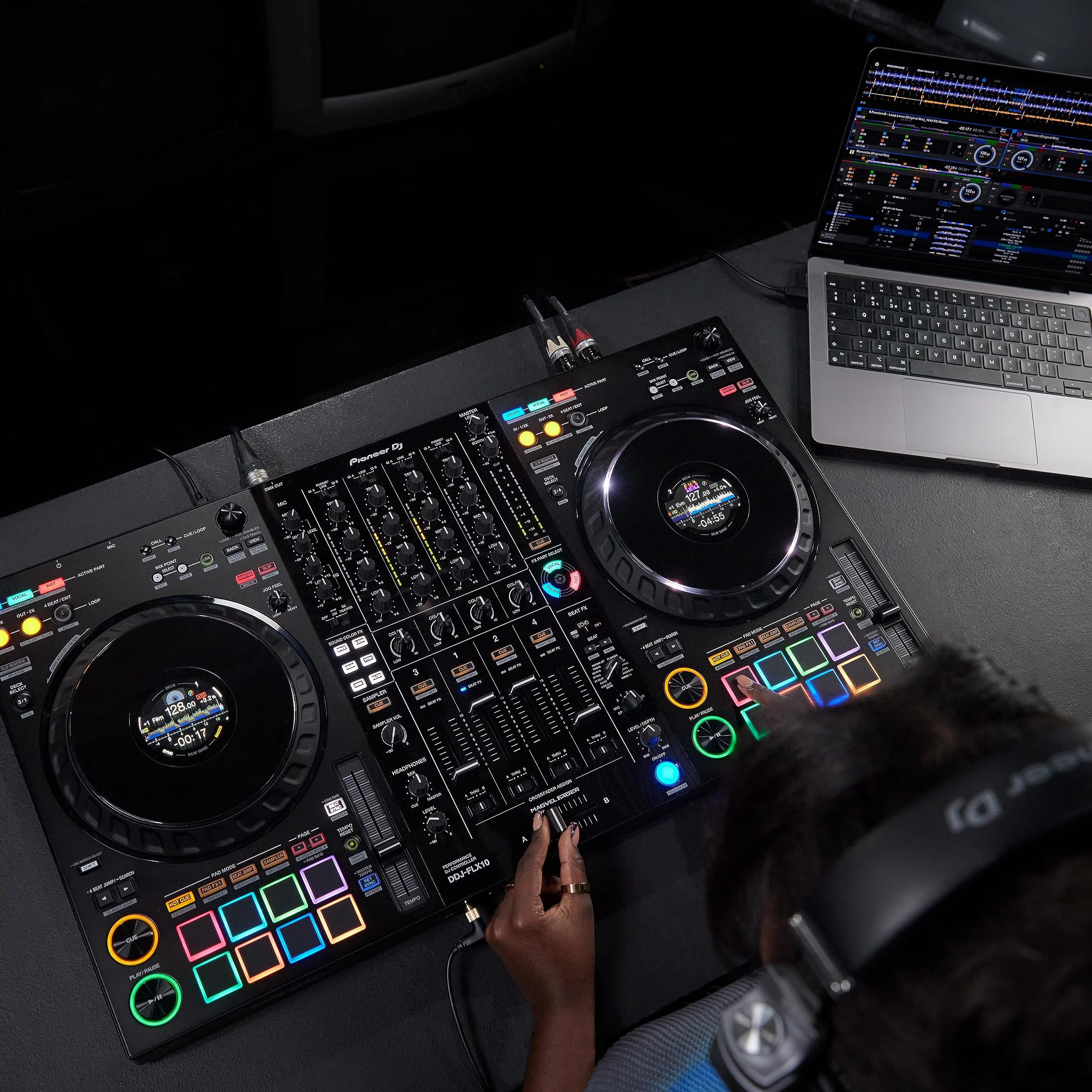 Pioneer DJ DDJ-FLX10 Controlador DJ de 4 plataformas