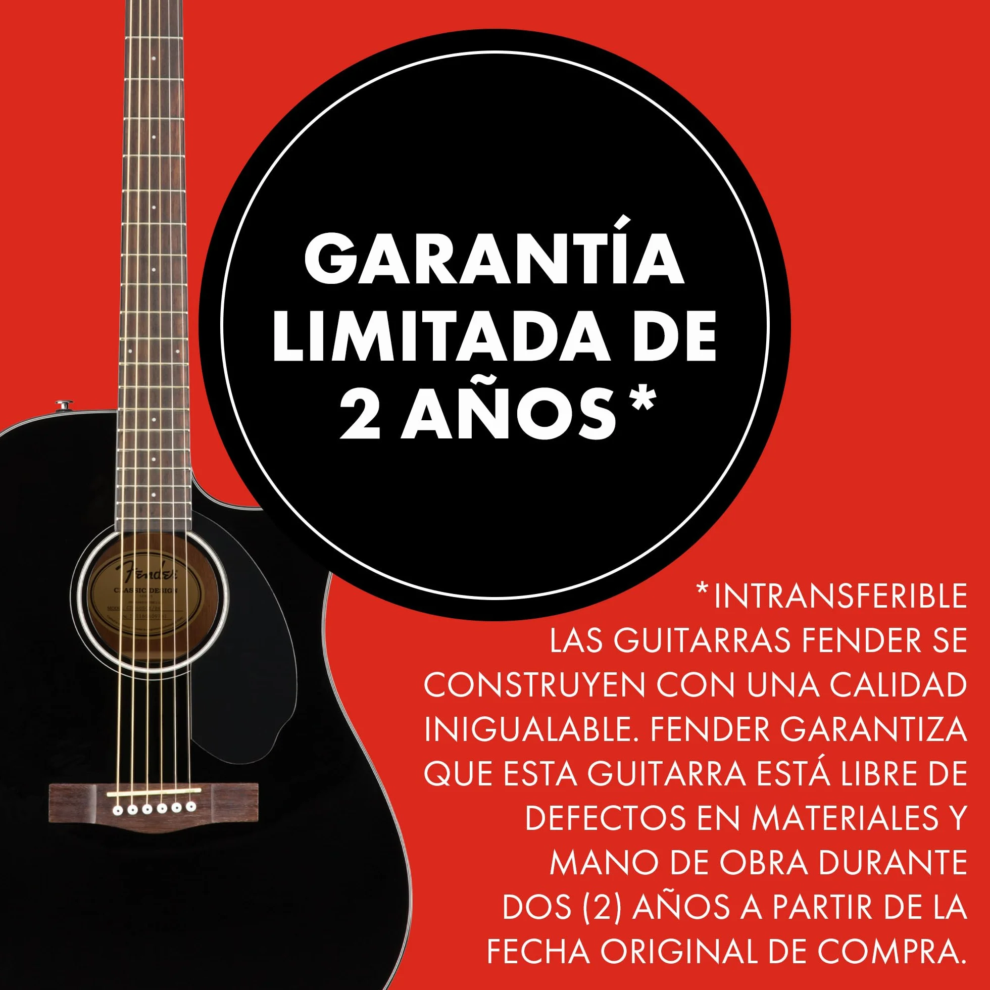 Fender CD-60SCE Dreadnought Guitarra Acústica Electrificada, Negro, Incluye cursos virtuales gratuitos en Fender Play
