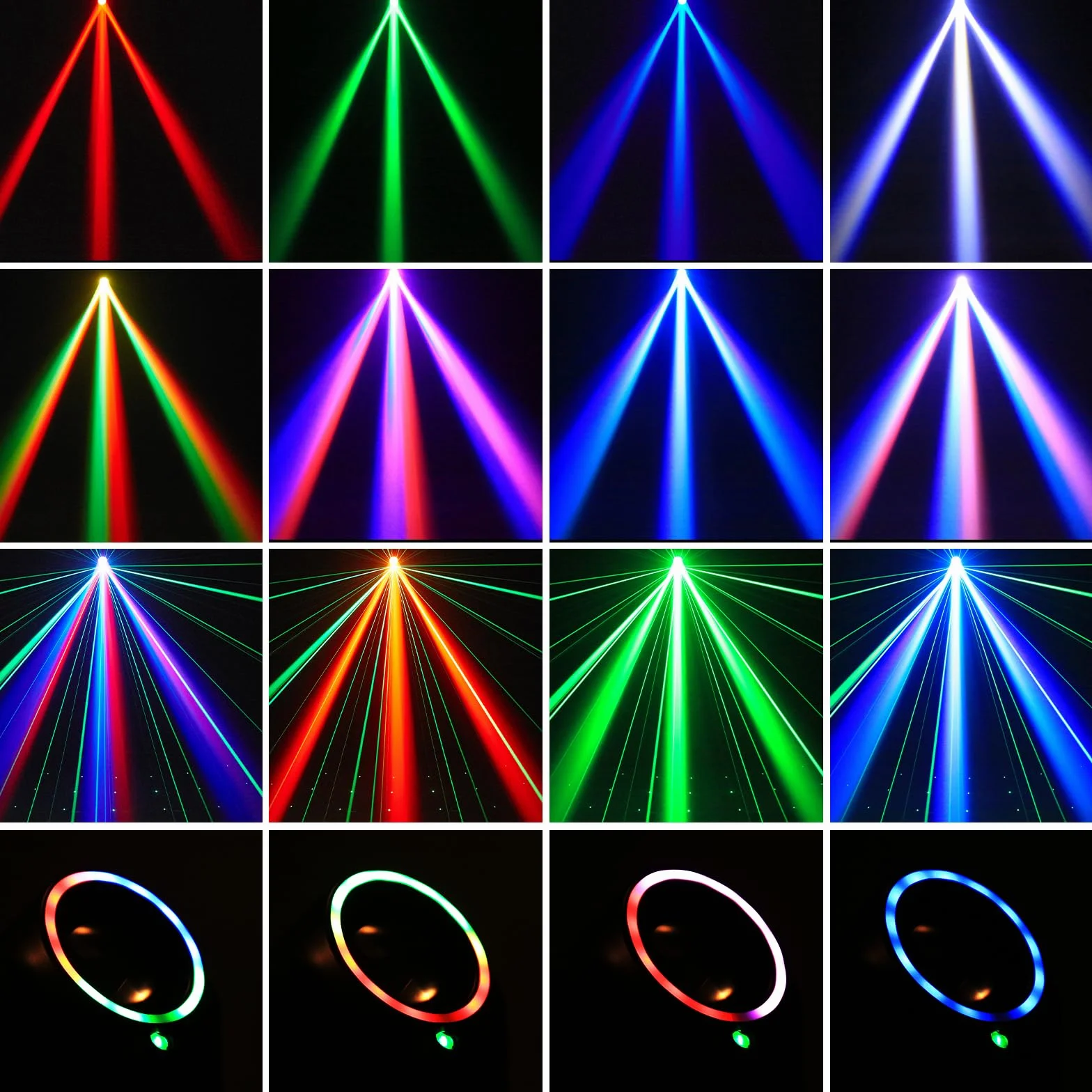 2PCS Cabeza Móvil Beam RGBW 3 en 1 de 30W, Tira de Luces con Efecto de Persecución d-mx512 Sonido Activo con Control Remoto para DJ Fiestas Discotecas Bodas Escenarios y Espectáculos