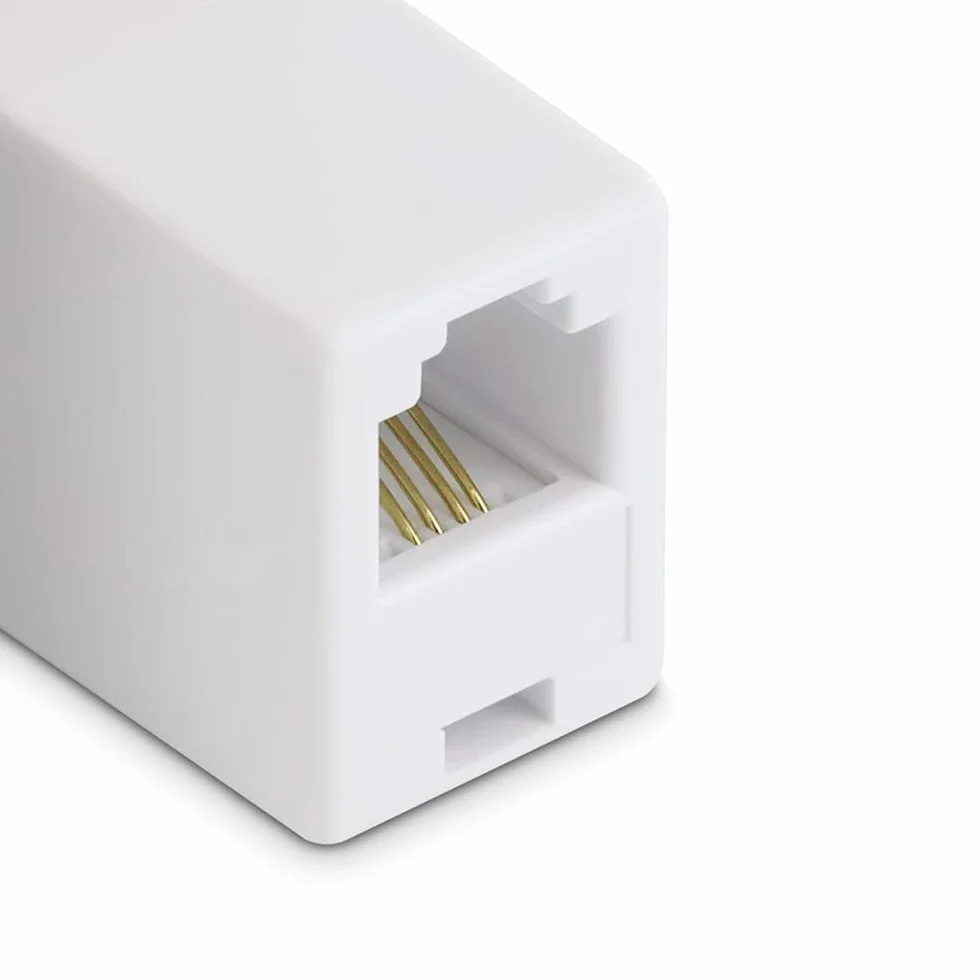 Conector Adaptador RJ45 Macho a RJ11 Hembra Blanco Metronic