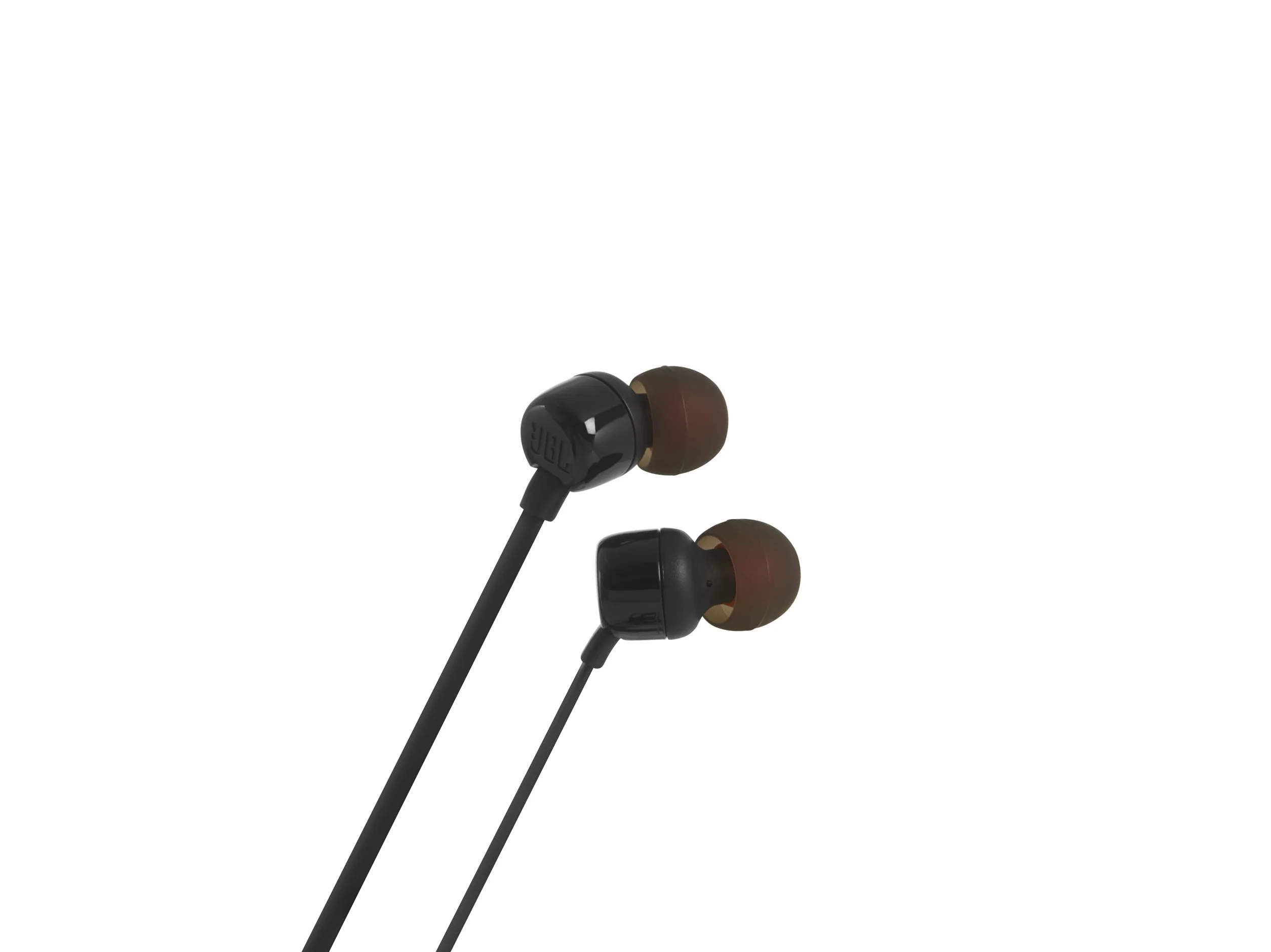 JBL T110 - Auriculares intraurales universales con mando a distancia y micrófono, color negro