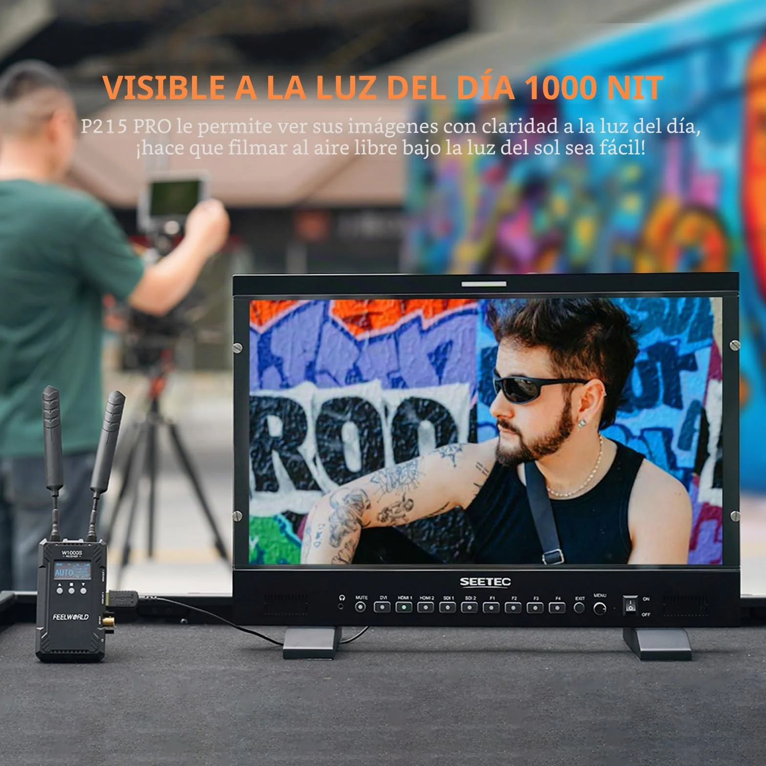 P215 Pro Monitor de producción Broadcast Director 1000nit de 21,5 Pulgadas con HDR de Forma de Onda LUT, Salida de Entrada HDMI 3G-SDI, Soporte HDMI 4K 60