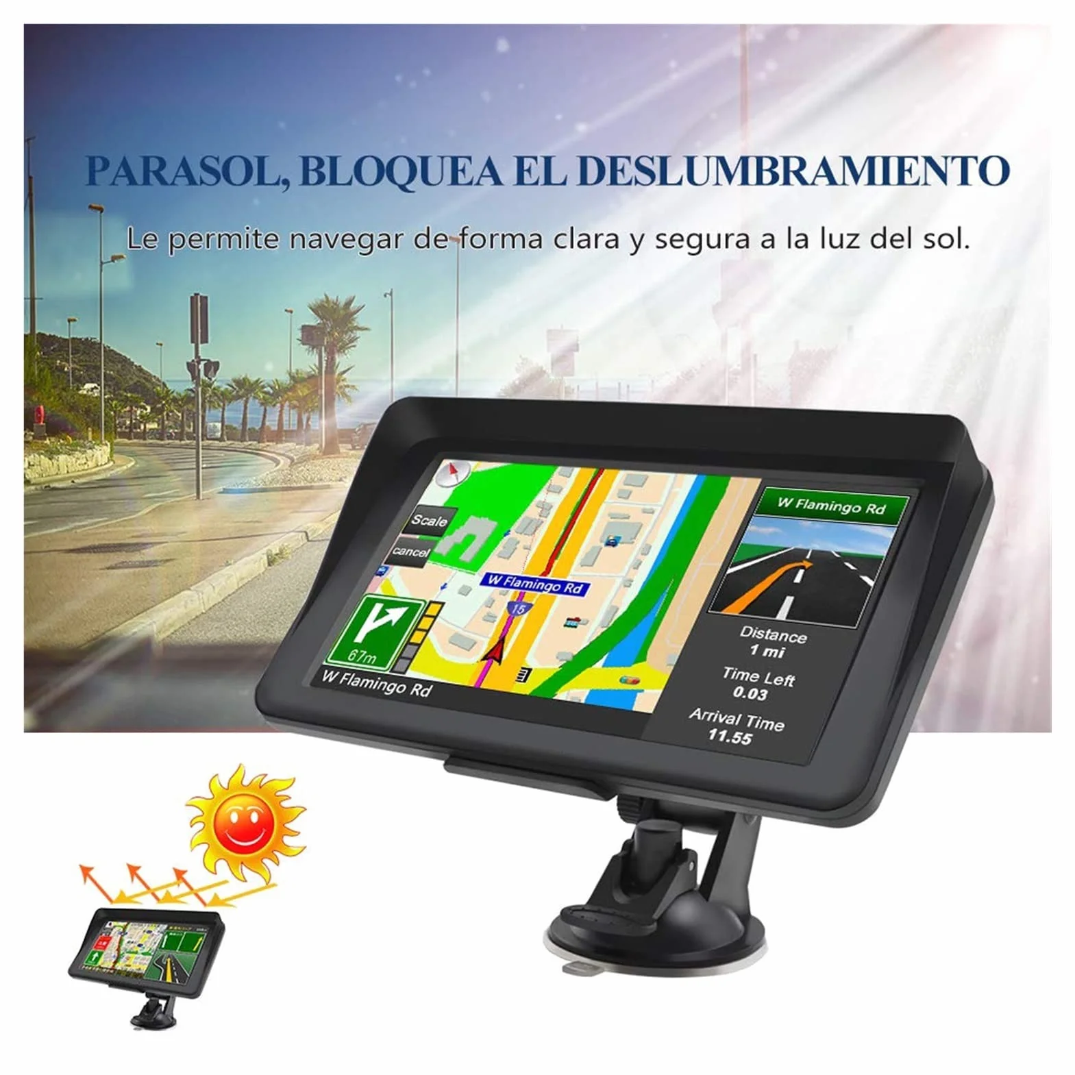 Navegador GPS de Camiones 9 Pulgadas con Pantalla táctil capeptual Gratuita UE Mapa Fácil instalación(Android1g16g)