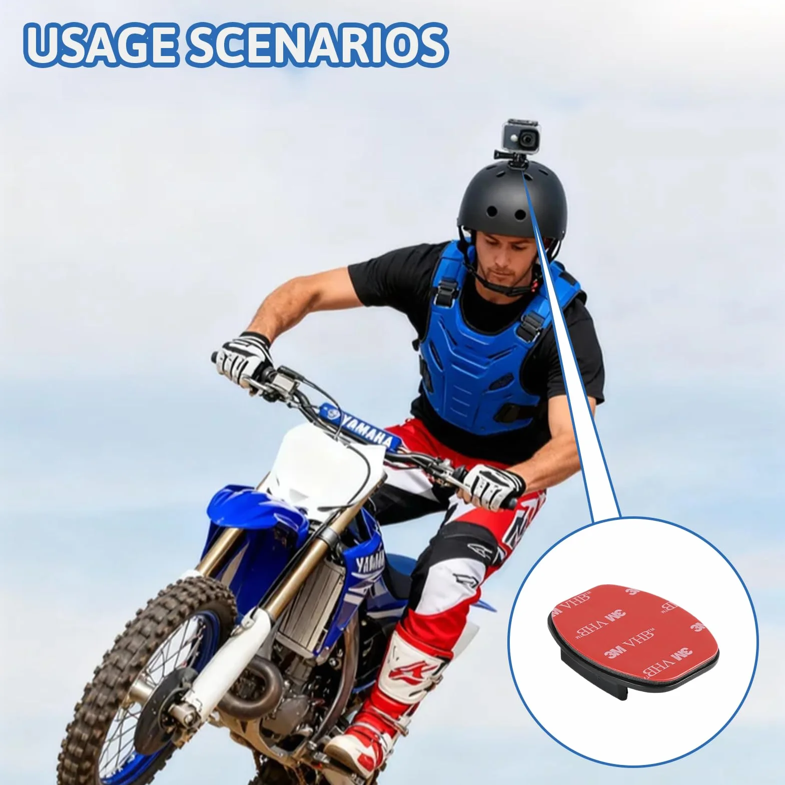 Compatibilidad Soportes Adhesivos para,32 Pegatinas Planas Y Curvas con Adhesivo, Compatibles con Hero 13/12/11/10/9/8/7/6/5/4/3, para Casco Y Deportes De Acción, Accesorios Camara Deportiva