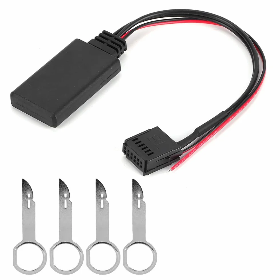 KIMISS Adaptador de Entrada Auxiliar Bluetooth-Duokon Módulo Bluetooth para Coche Cable AUX-IN Adaptador de Audio inalámbrico Apto para Focus/Mondeo/ 6000 CD