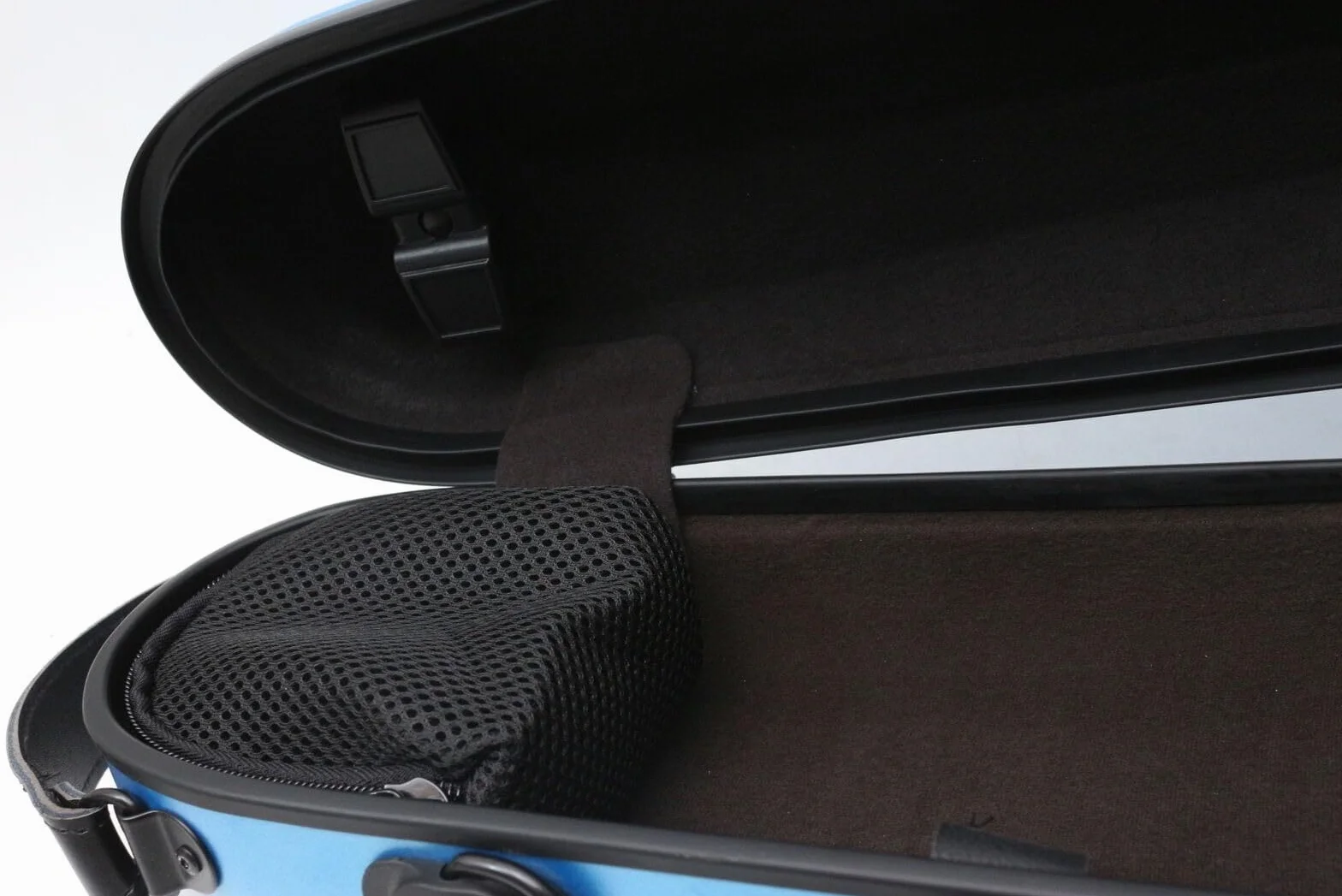 Estuche para violín de tamaño completo 4/4, caja de fibra de carbono, ligera y colorida con correa fuerte, bolsa azul (36 MN)