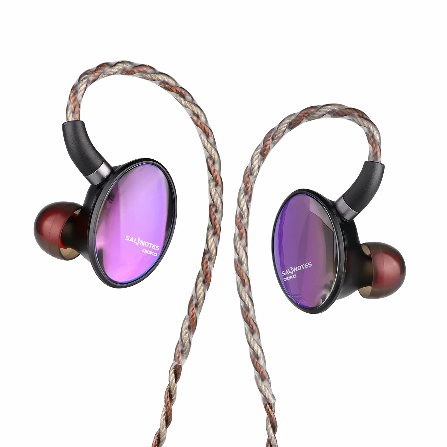 7Hz x Crinacle Salnotes Dioko IEMs 14.6mm Controlador de Diafragma Plano, Caja de Aluminio CNC Grado Aviación, Cable Cobre Litz OCC 4 Núcleos