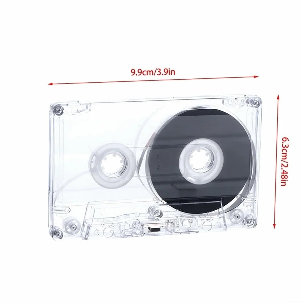Cinta magnética de audio en blanco, 45/60/90 minutos, tamaño estándar, para grabación de voz y música, almacenamiento compacto, uso profesional y de archivo (45 minutos)
