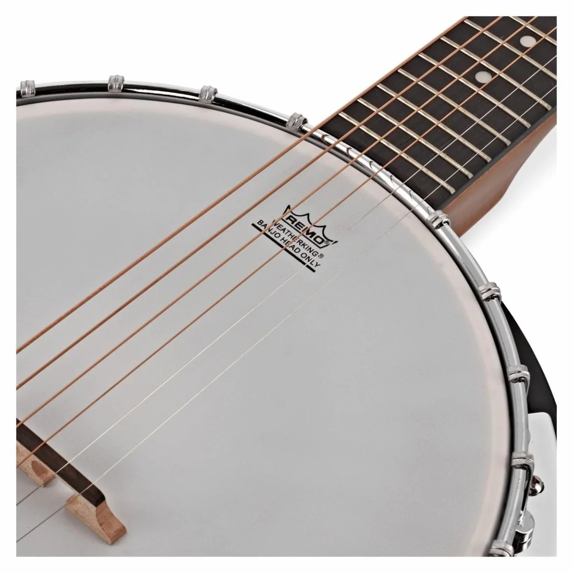 Gear4music Guitarra Banjo 6 Cuerdas con Funda y Afinador de Clavijero