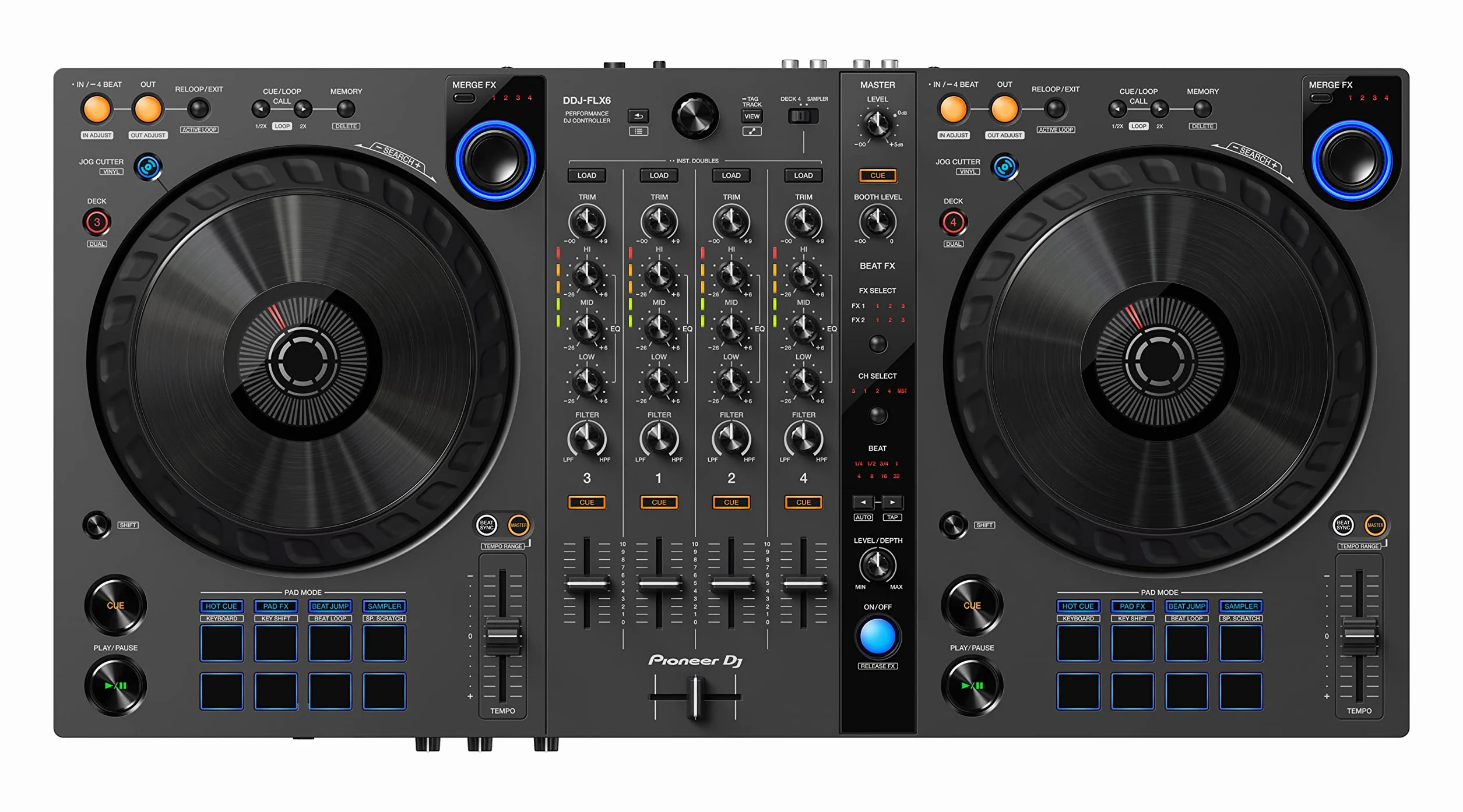 Pioneer DDJ-FLX6-GT Controladora DJ 4 canales